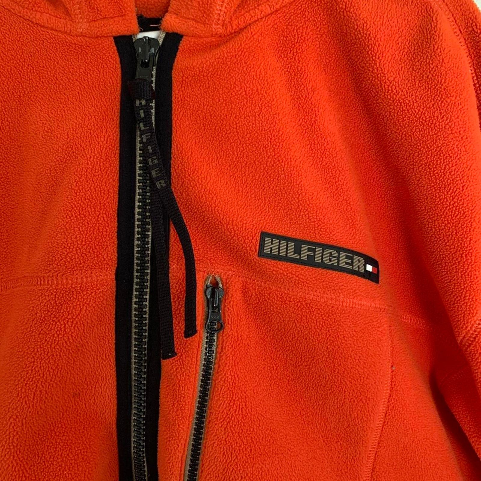 Tommy Hilfiger Vintage Tommy Hilfiger Fleece Zip Up Orange Jacket Size US XXL / EU 58 / 5 - 3 Thumbnail