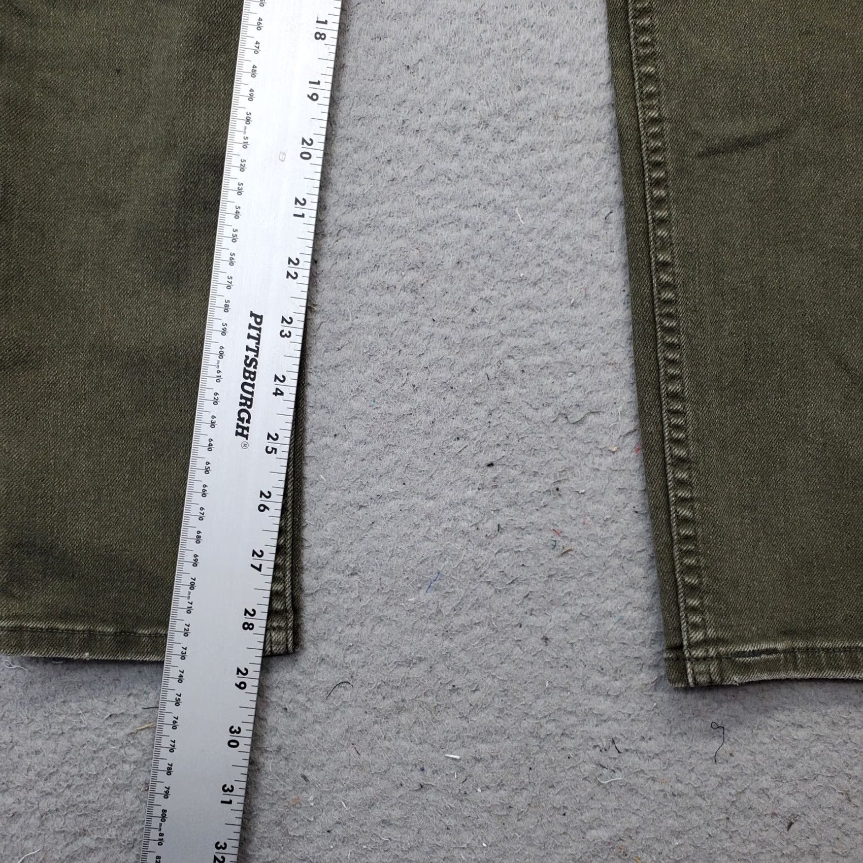 Levi's Levi's Jeans Womens 31x30 Green Denim White Tab Distressed 535 Super Skinny Leg Jeans Size 24" / US 00 / IT 34 - 4 Thumbnail