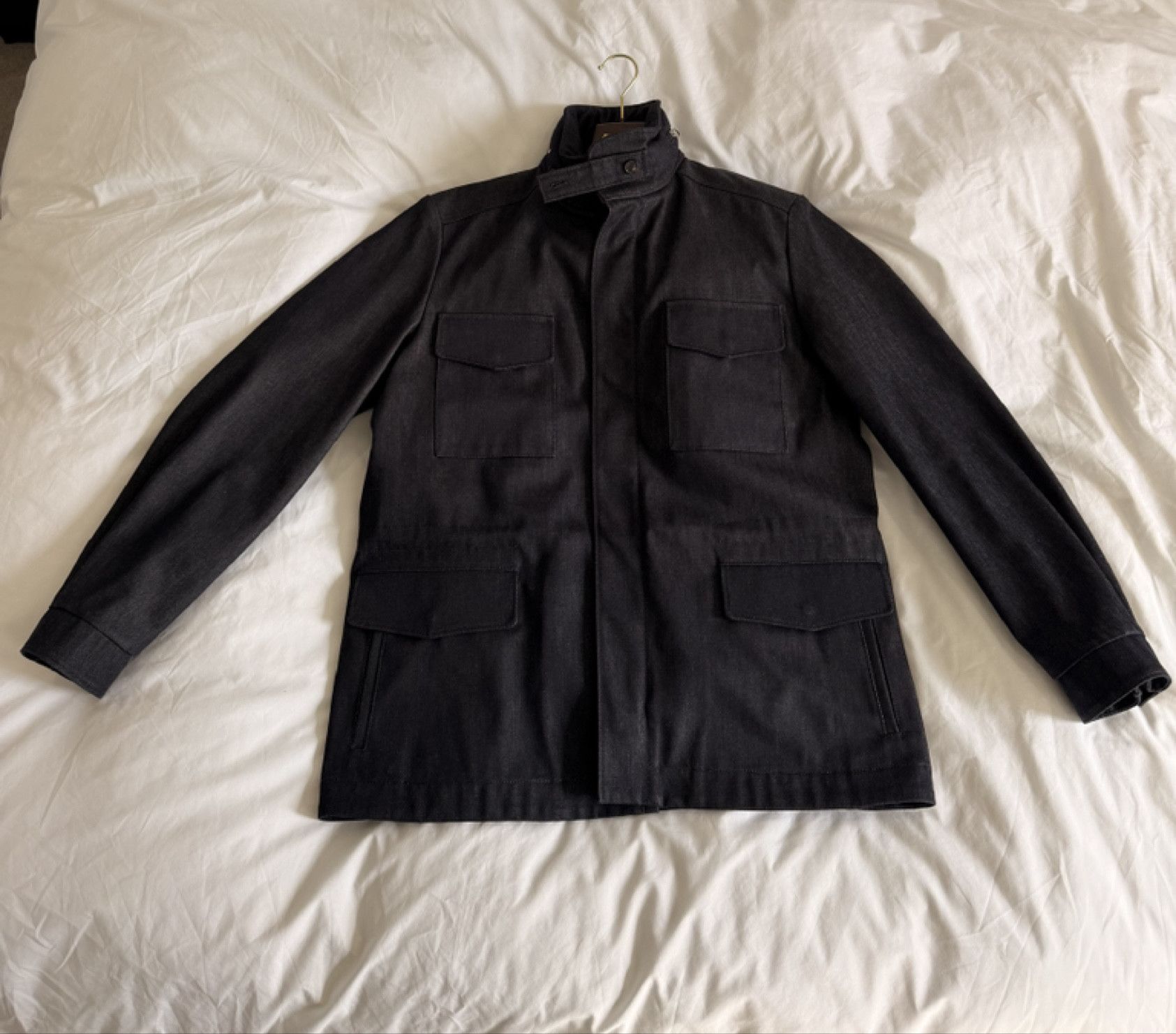 Loro Piana Traveller Field Jacket — CashDenim® "Shadow Blue Reactive" Size US L / EU 52-54 / 3 - 1 Thumbnail