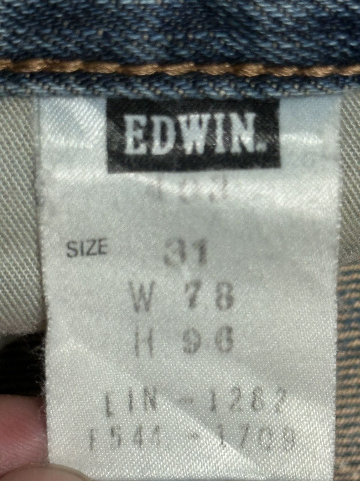 Edwin Vintage Edwin Straight Leg Japan Denim Distressed Light Wash Size US 32 / EU 48 - 15 Thumbnail
