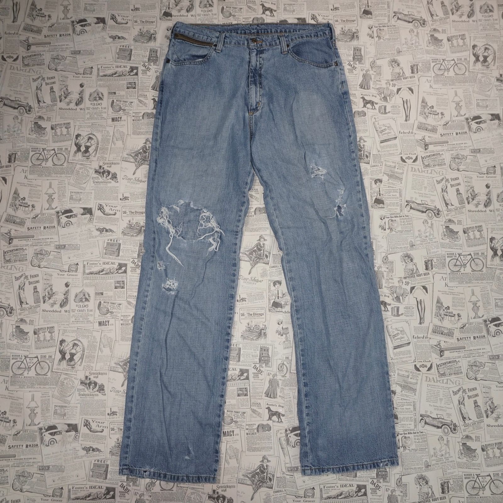 Ralph Lauren 32x34 - Vintage Y2K Ralph Lauren 00s distressed denim pants Size US 32 / EU 48 - 2 Thumbnail