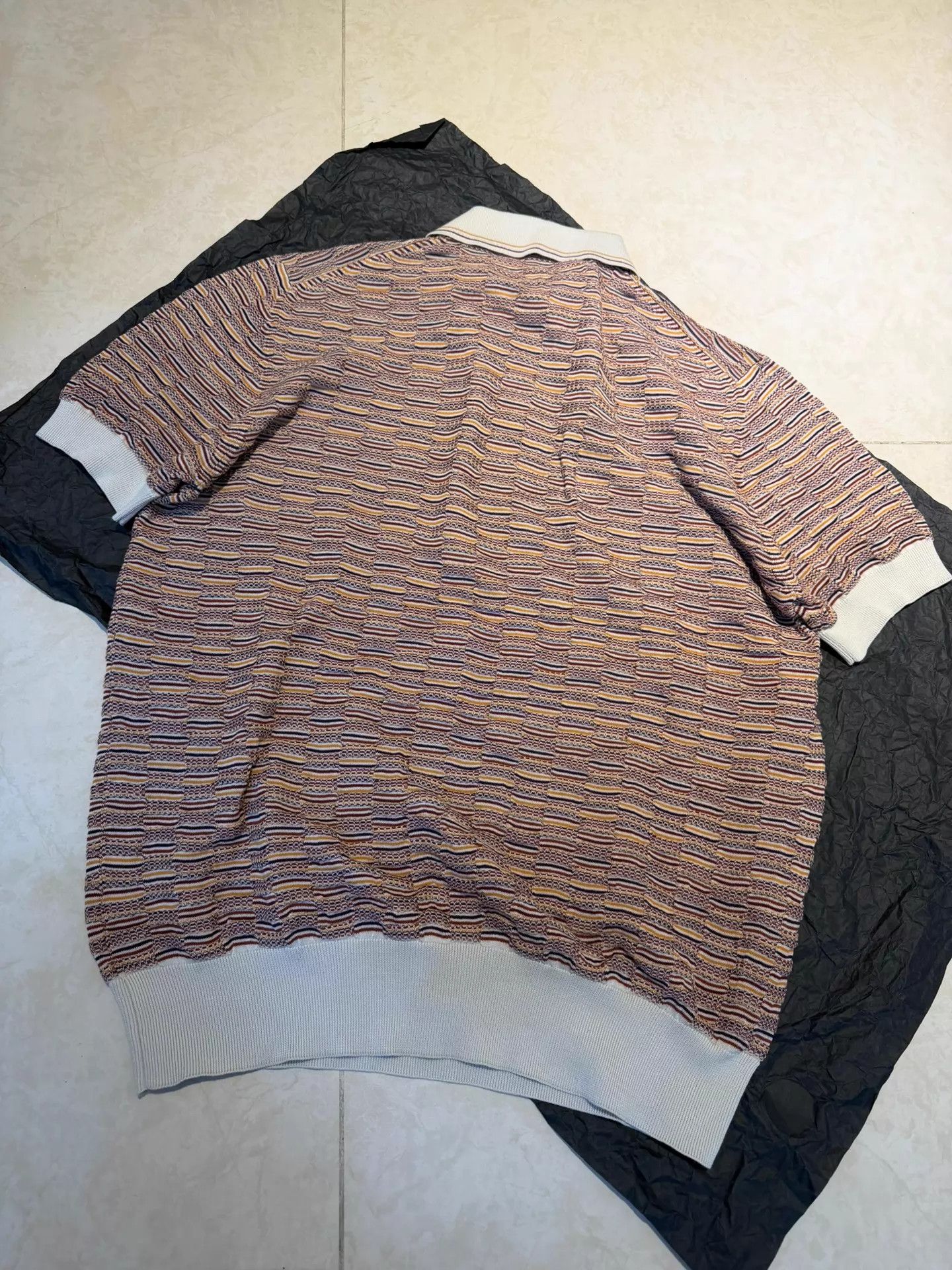 Prada PRADA Knit Polo Short Sleeve Colorblock Floral Old Money 48 Size US M / EU 48-50 / 2 - 5 Thumbnail
