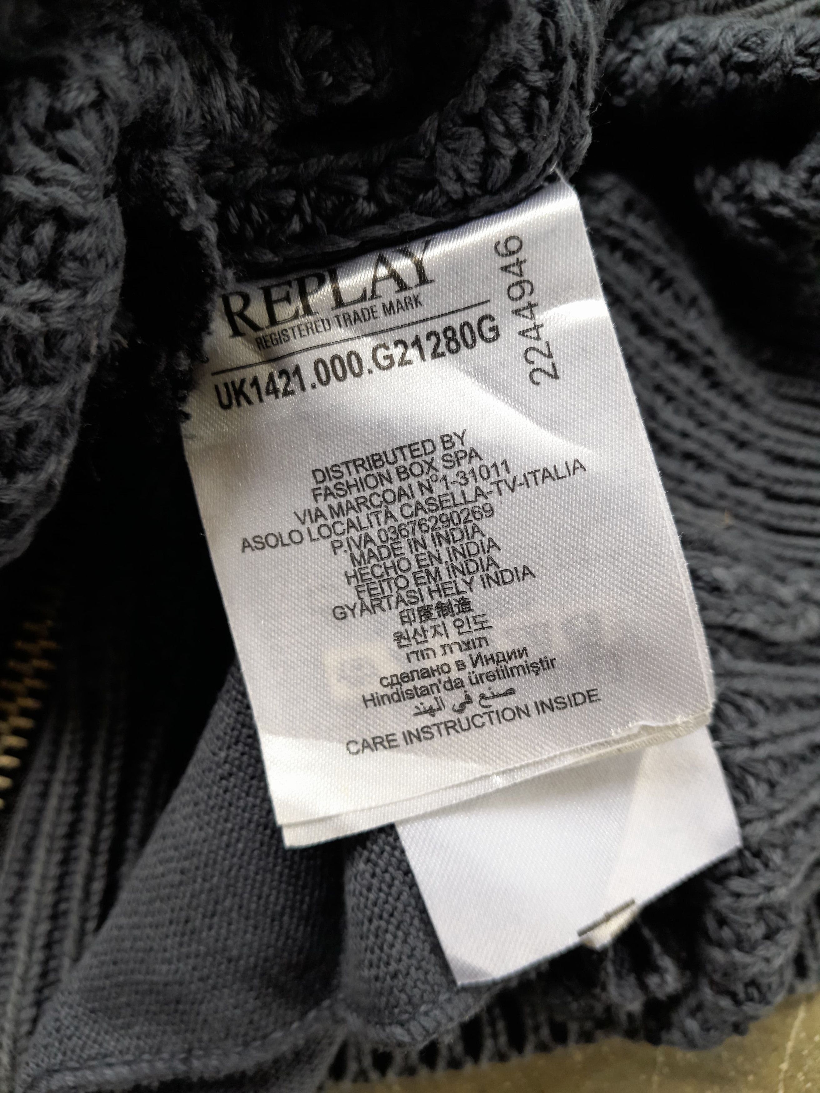Replay Vintage Repaly - Men Knitted Zipper Jacket Size US L / EU 52-54 / 3 - 8 Thumbnail