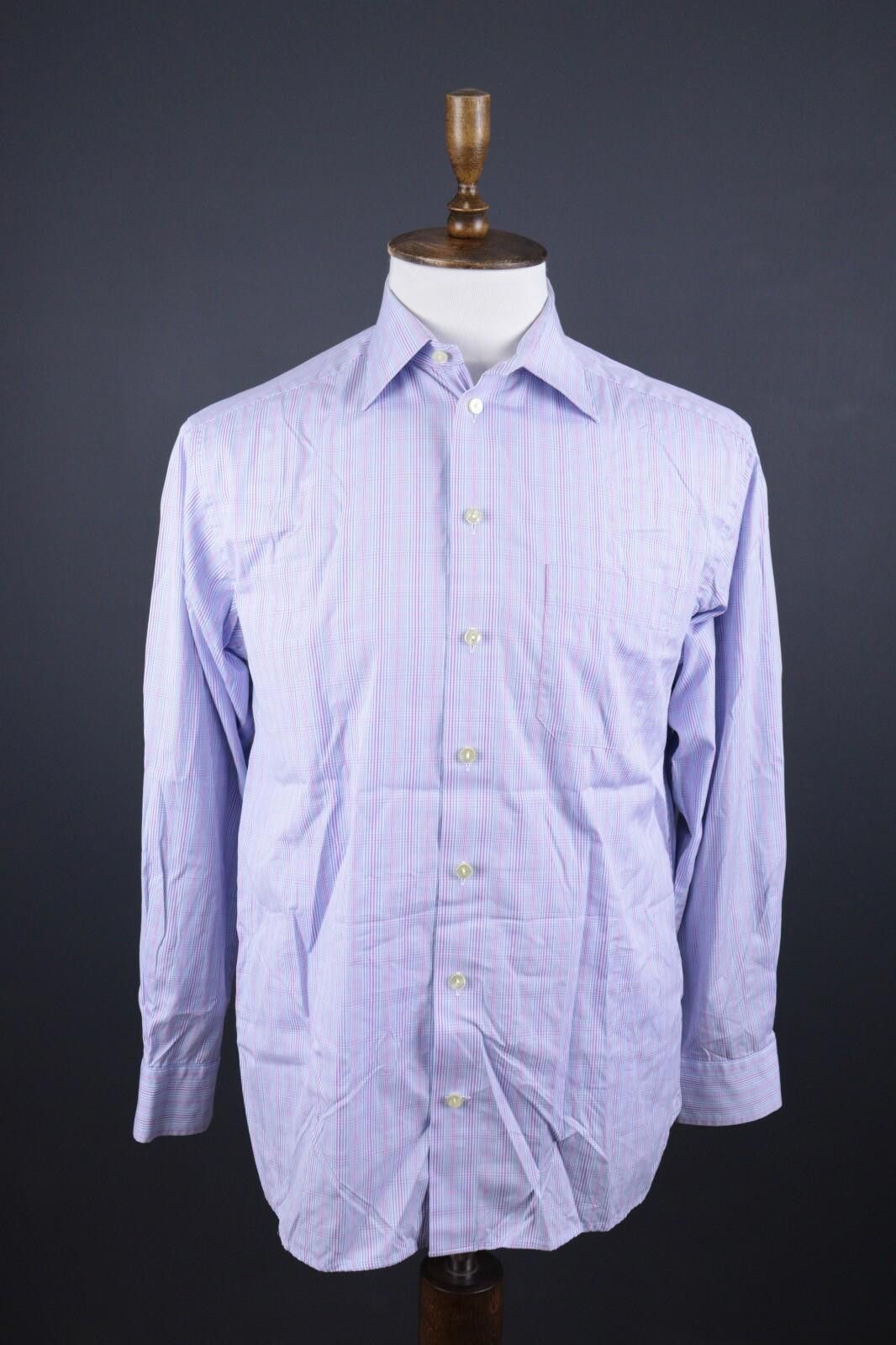 Eton Eton Classic Blue Check Button Down Shirt Size 40 / 15.5 Size US M / EU 48-50 / 2 - 1 Thumbnail