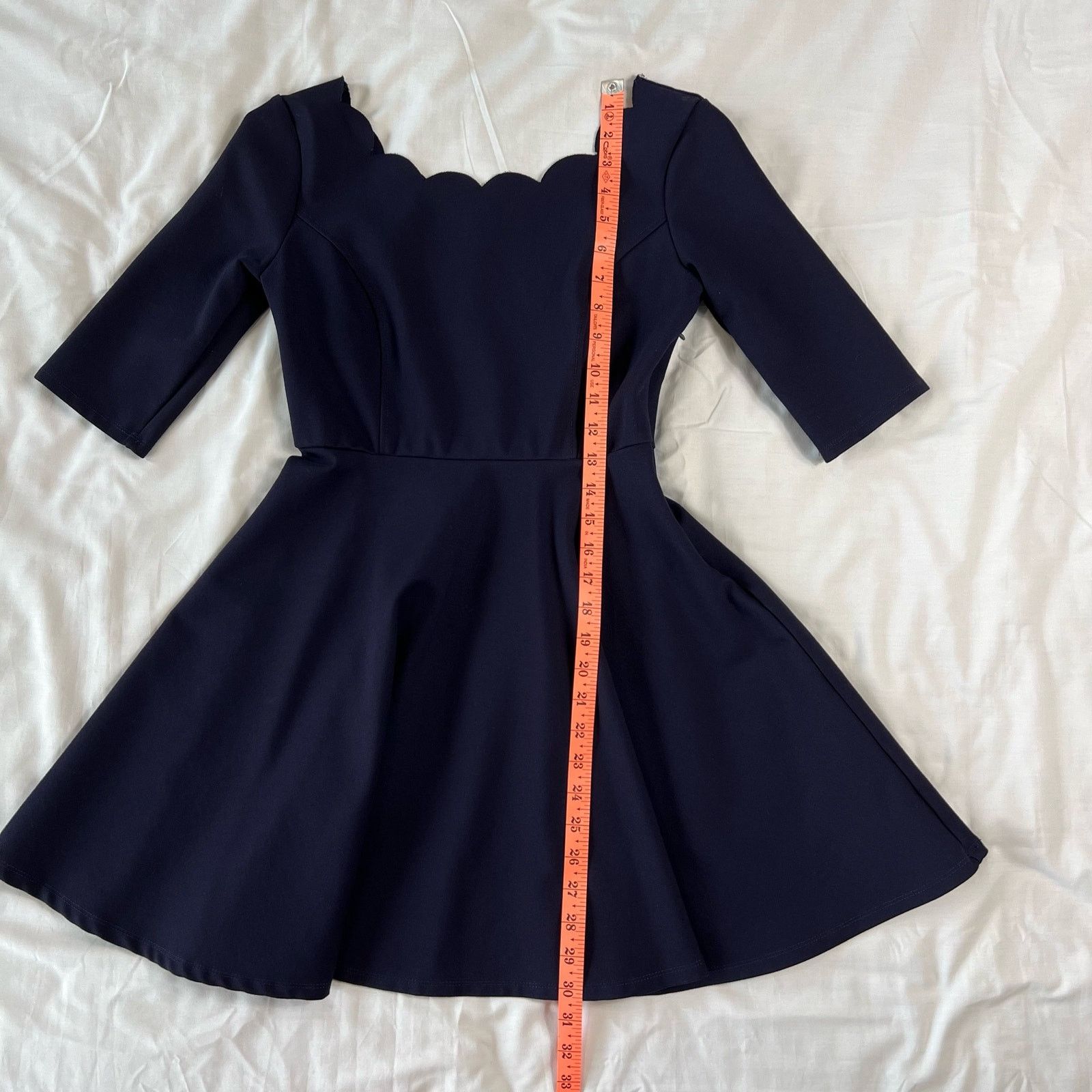 Other Lulus Women's Medium Tip The Scallops Navy Mini Dress Cute Size M / US 6-8 / IT 42-44 - 4 Thumbnail