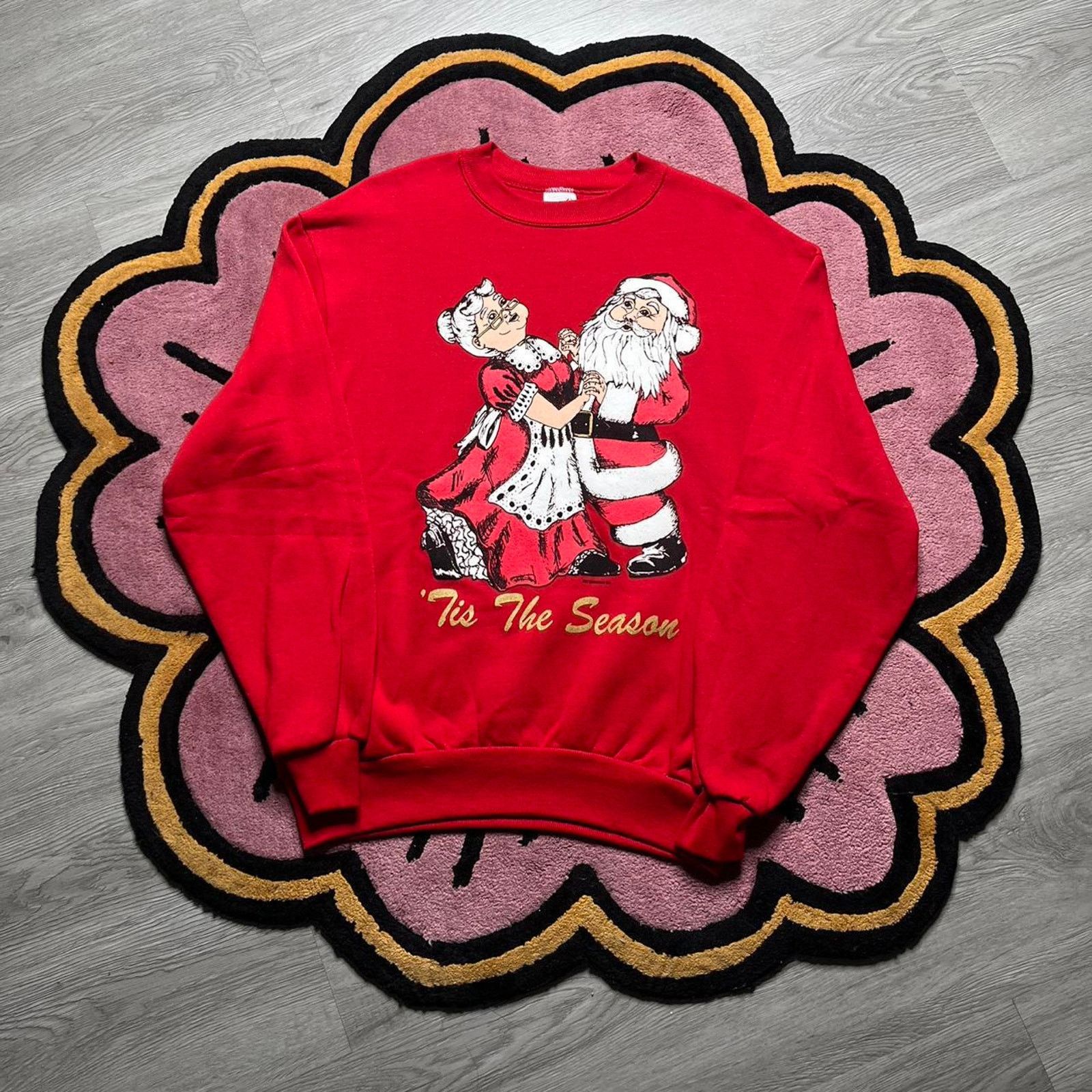 Vintage Vintage 90’s Santa Claus Tis The Season Graphic Sweatshirt Size US M / EU 48-50 / 2 - 1 Thumbnail