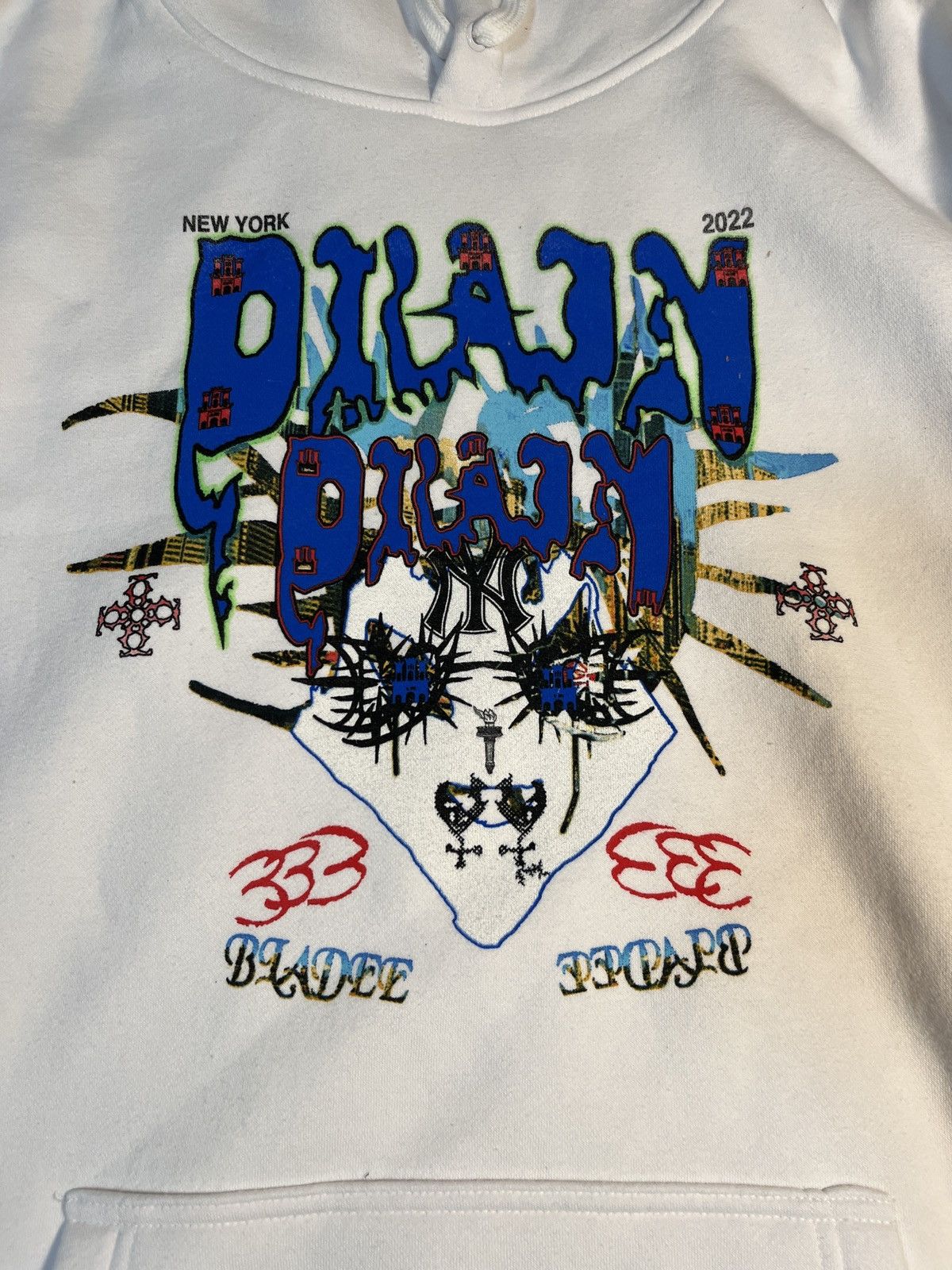 Drain Gang × Sad Boys Drain Gang NYC Shield Hoodie Size US L / EU 52-54 / 3 - 2 Thumbnail
