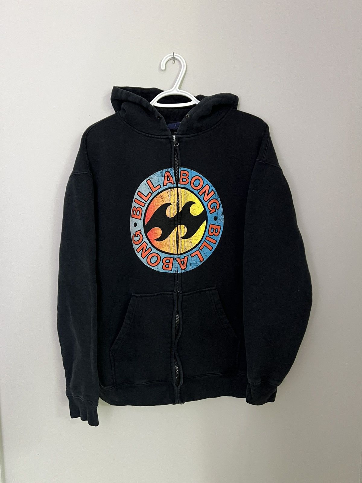 Billabong Vintage Y2K Billabong Full Zip Up Graphic Surf Sweater Size US L / EU 52-54 / 3 - 1 Thumbnail