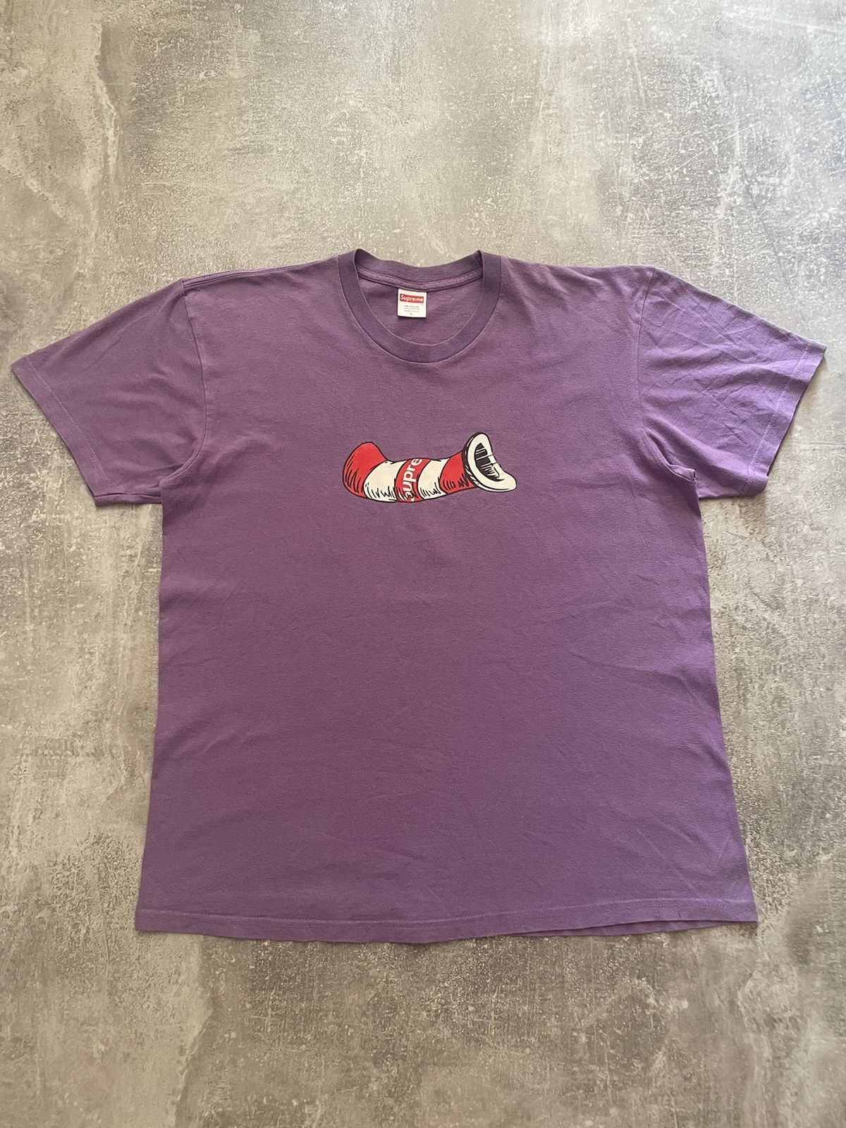 Supreme cat in the hat tee purple sales
