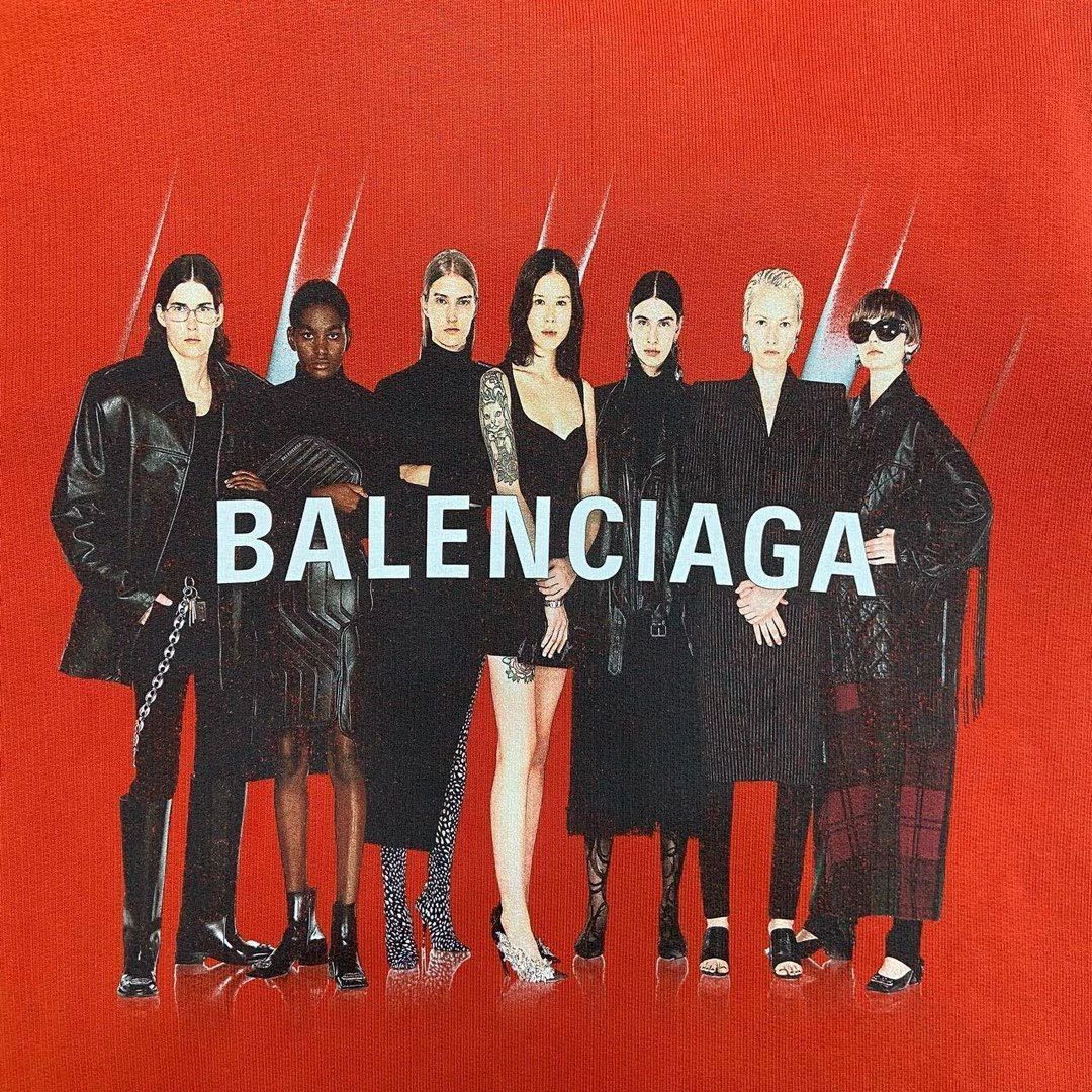 Balenciaga Balenciaga Red Portrait Hoodie- Size US S / EU 44-46 / 1 - 3 Thumbnail