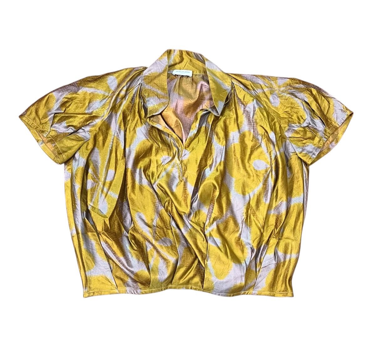 Dries Van Noten *FINAL DROP* Vintage dries van noten silk two tone blouse Size M / US 6-8 / IT 42-44 - 1 Thumbnail
