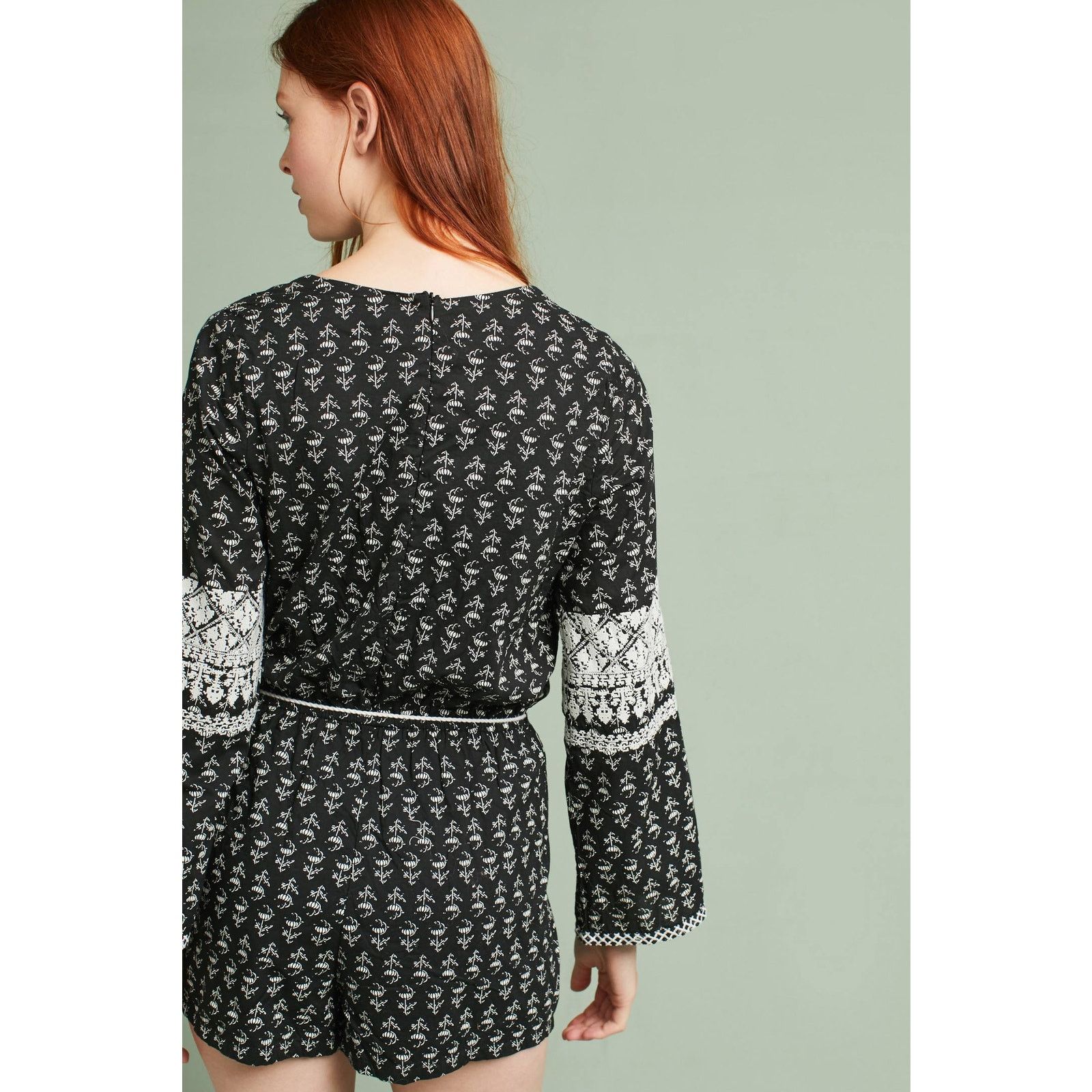 Anthropologie New Anthropologie Gabbi Embroidered Romper by Valiante $239 Size 28" / US 6 / IT 42 - 3 Thumbnail