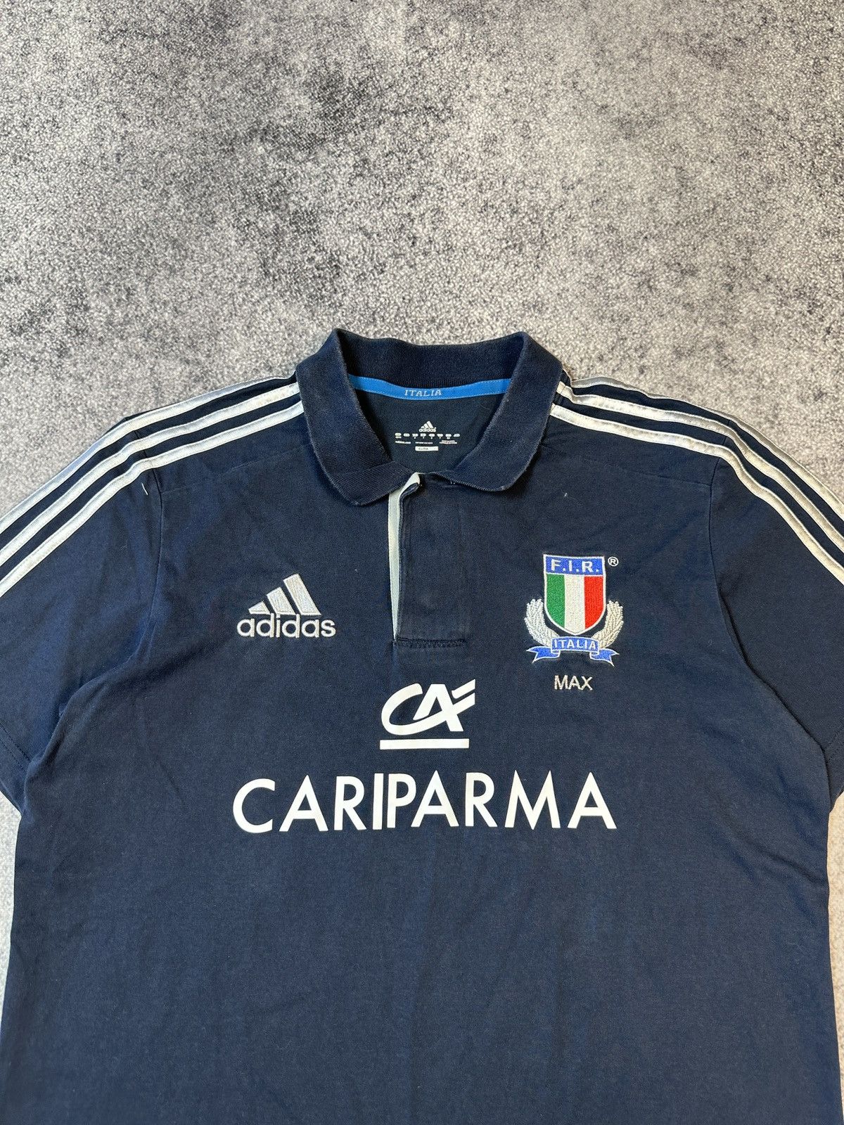 Adidas Adidas Italy Rugby Jersey Polo Streetwear Style Rare L VTg Size US L / EU 52-54 / 3 - 2 Thumbnail
