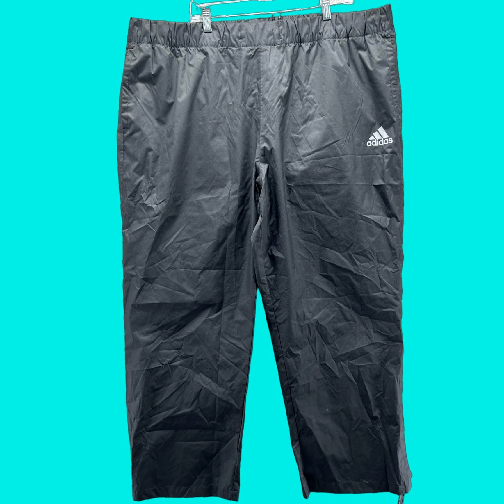 Adidas Adidas Rain Pants Mens 2XL Black Climastorm Golf Wind Water Resistant Shell Pants Size US 39 - 1 Thumbnail