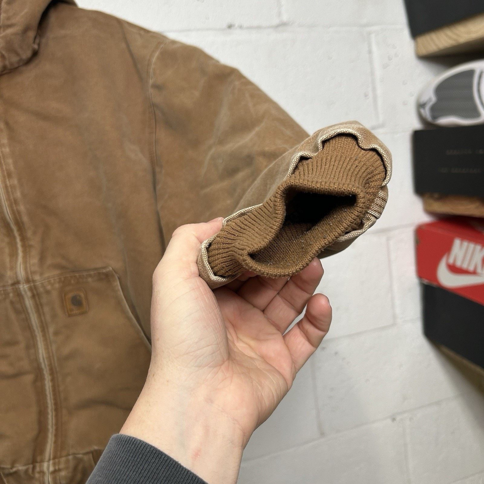 Carhartt Carhartt Duck Canvas Hooded Quilt-Lined Jacket “Brown” J130 Size US XL / EU 56 / 4 - 4 Thumbnail