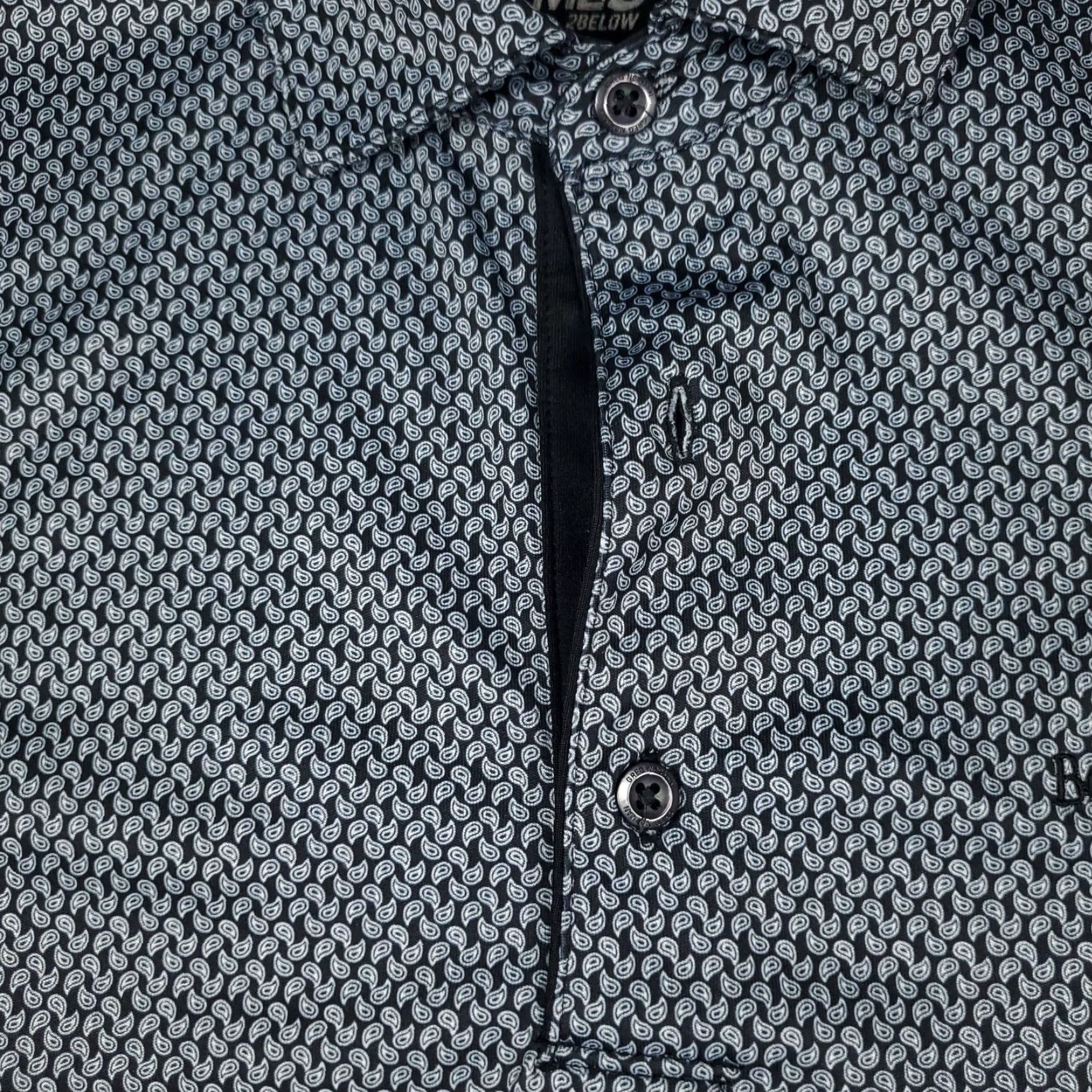 Vintage Greg Norman Polo Shirt Mens M Gray Paisley Shark Golf Short Sleeve STAINED Size US M / EU 48-50 / 2 - 5 Thumbnail