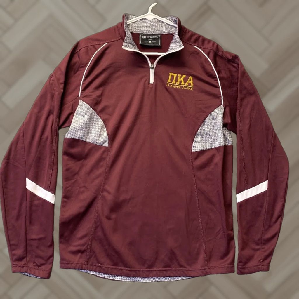 Holloway Holloway Windbreaker Jacket Mens M 1/4 Zip Lightweight Maroon Regular Size - Pi Kappa Alpha Theme Size US M / EU 48-50 / 2 - 1 Thumbnail