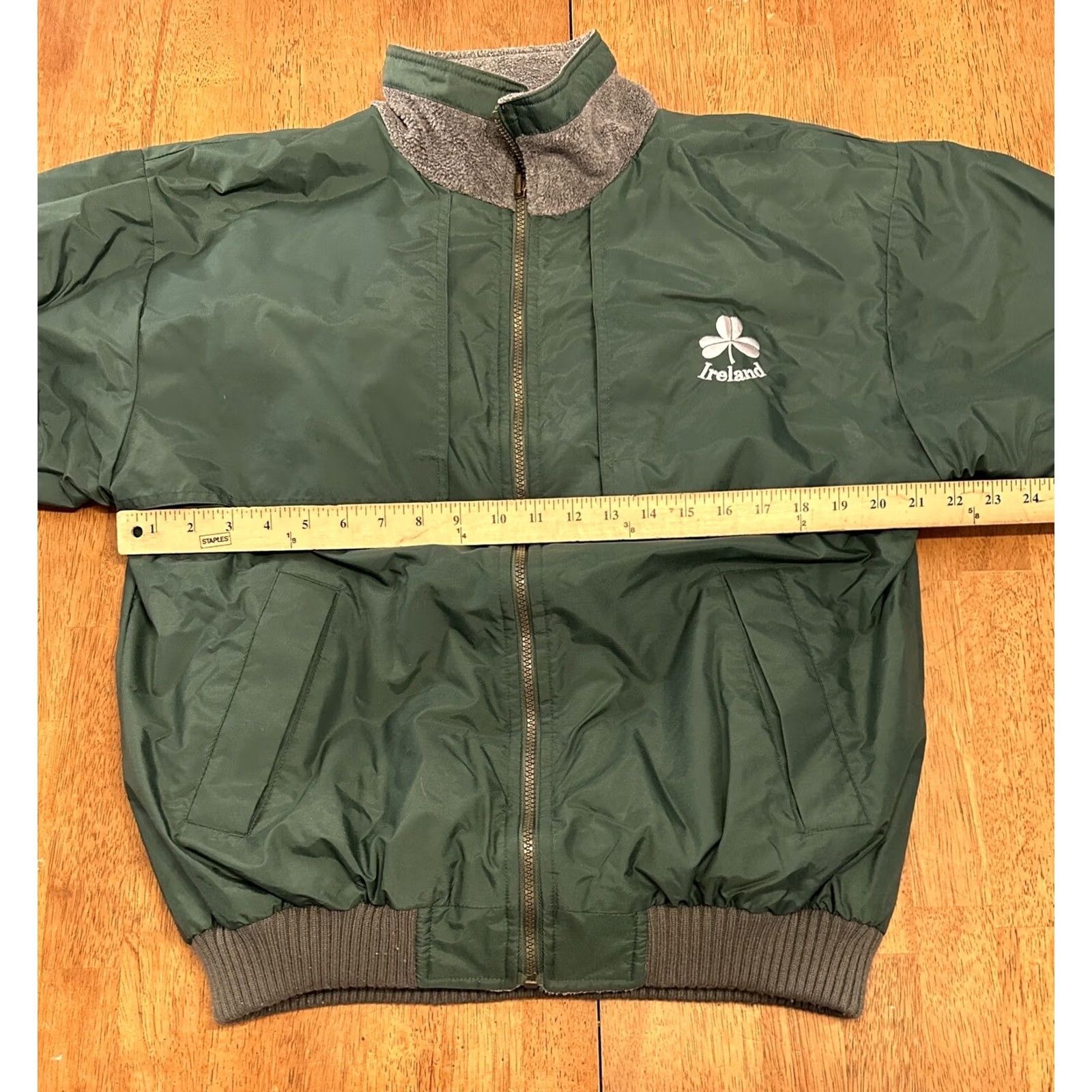 Vintage VINTAGE Ireland Fleece Lined Full Zip Jacket Large Green 90s Mens Size US L / EU 52-54 / 3 - 5 Thumbnail
