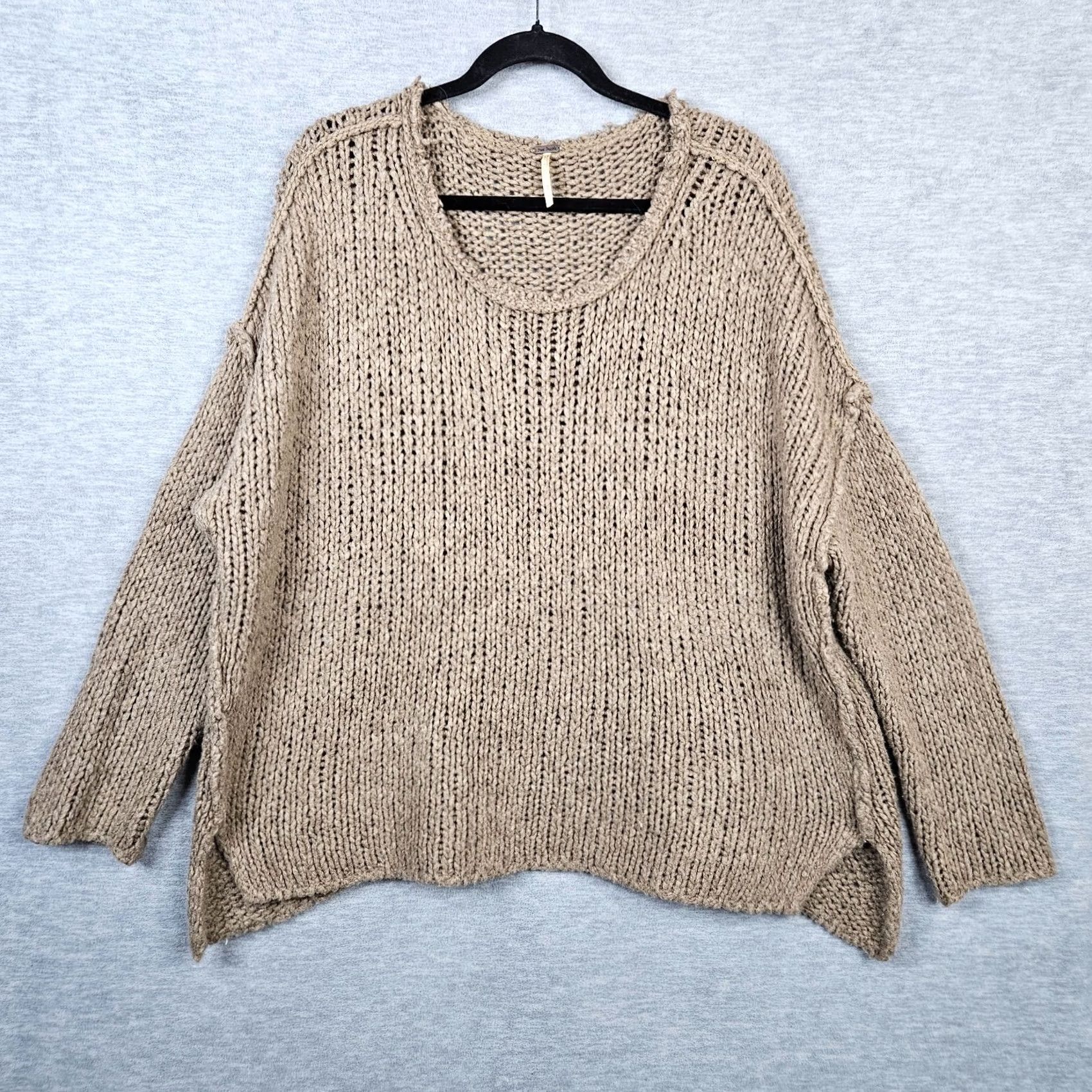 Free People Free People Brown Relax Fit Round Neck Sweater Cardigan Women S Knit Wool Acrylic Regular Size S Size S / US 4 / IT 40 - 2 Thumbnail