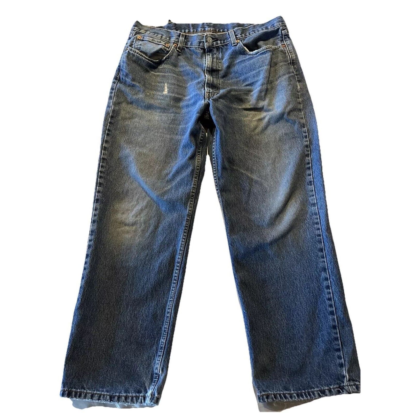 Levi's Levi’s 550 Mens 38x29 Relaxed Denim Jeans Blue Distressed Size US 38 / EU 54 - 1 Thumbnail