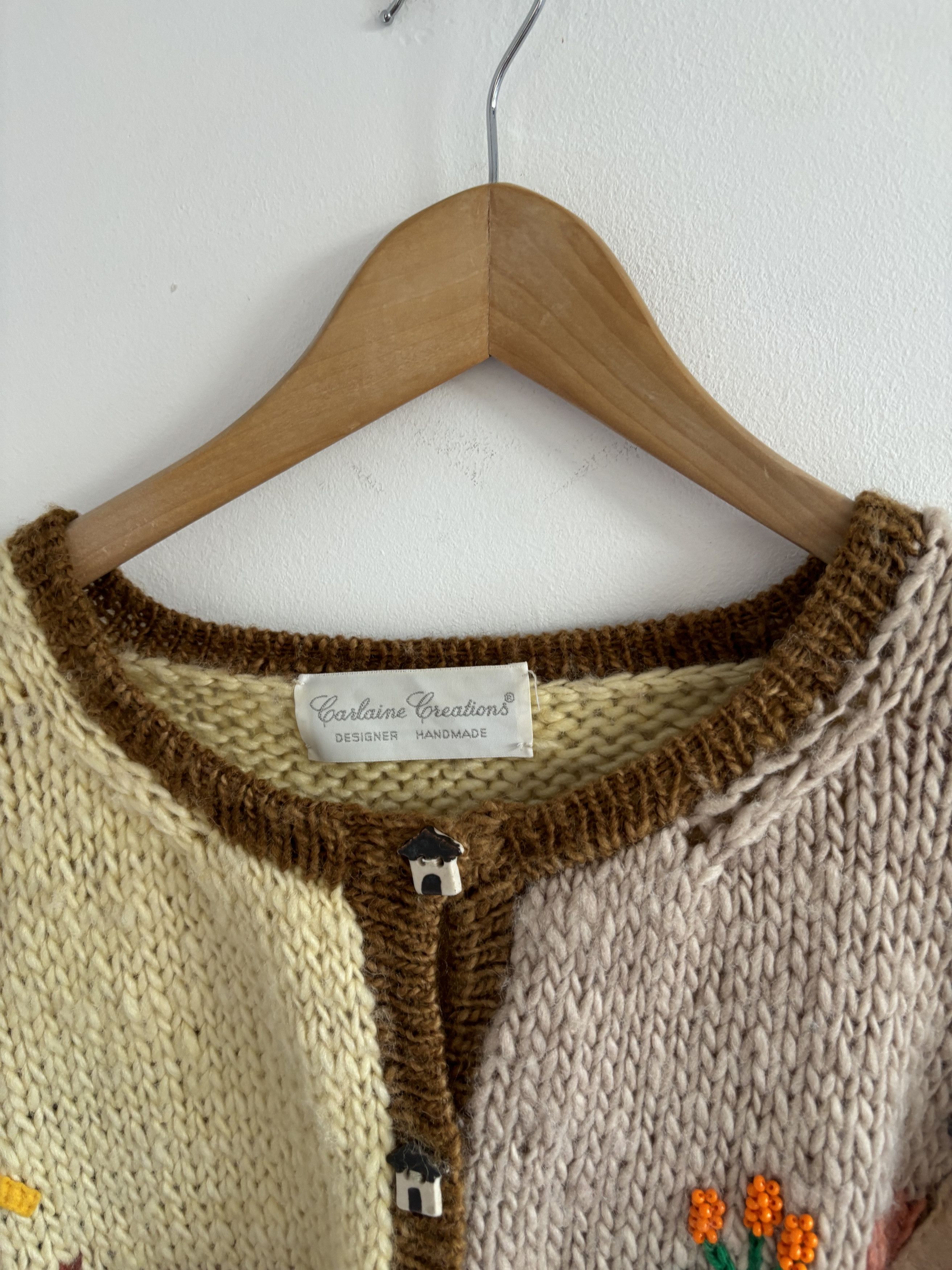 Handmade Handmade Carlaine Creations Patchwork Knit Boxy Cardigan Size US M / EU 48-50 / 2 - 9 Thumbnail