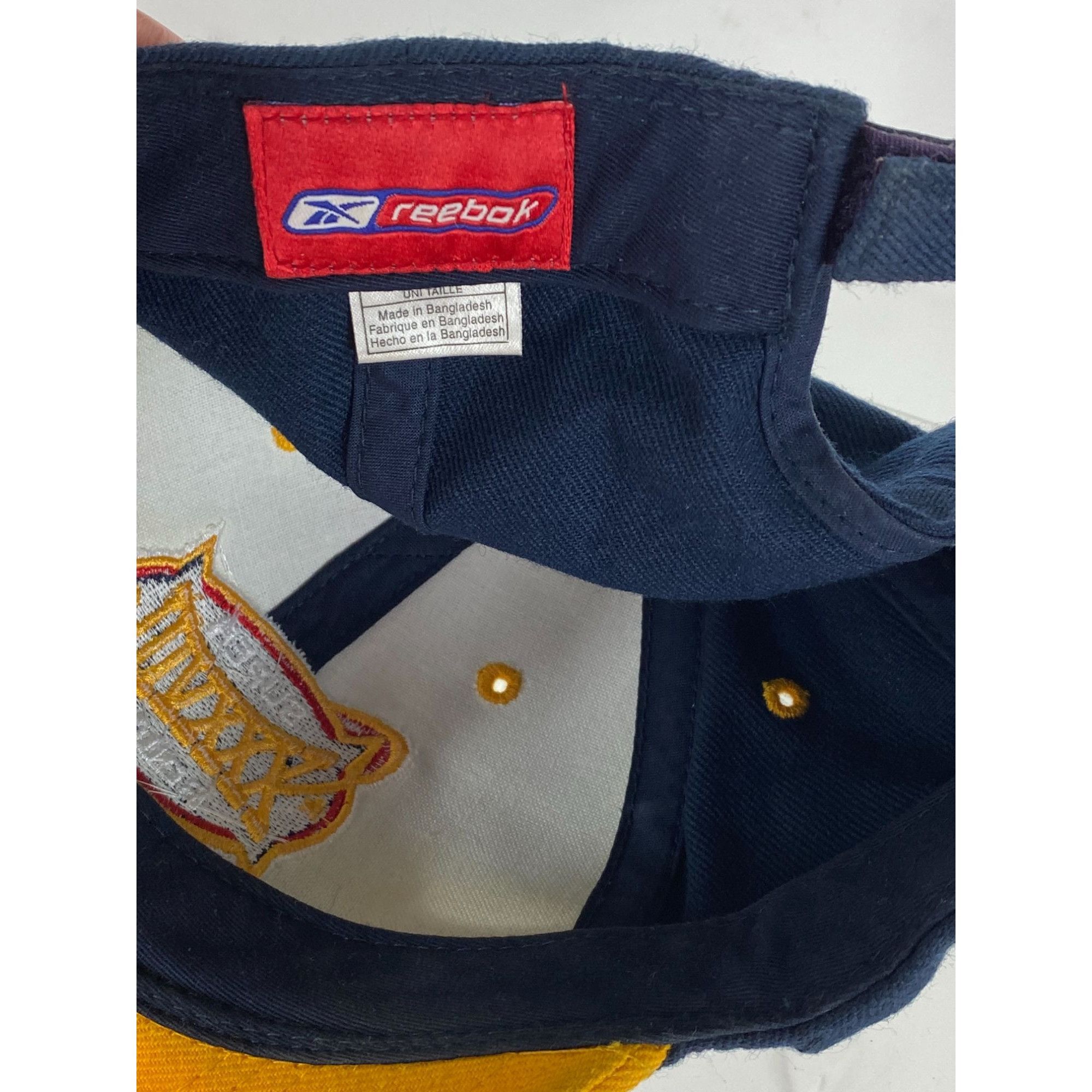 Reebok VTG Reebok 2004 Houston Super Bowl XXXVIII Strapback Cap Blu Size ONE SIZE - 5 Thumbnail