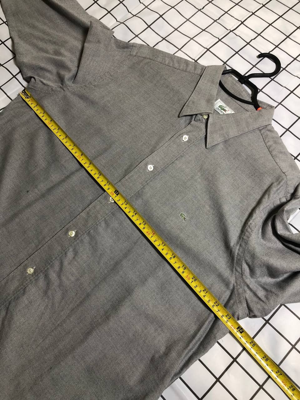 Lacoste Lacoste Regular Fit Short Sleeve Oxford Shirt in Pale Size US L / EU 52-54 / 3 - 9 Thumbnail