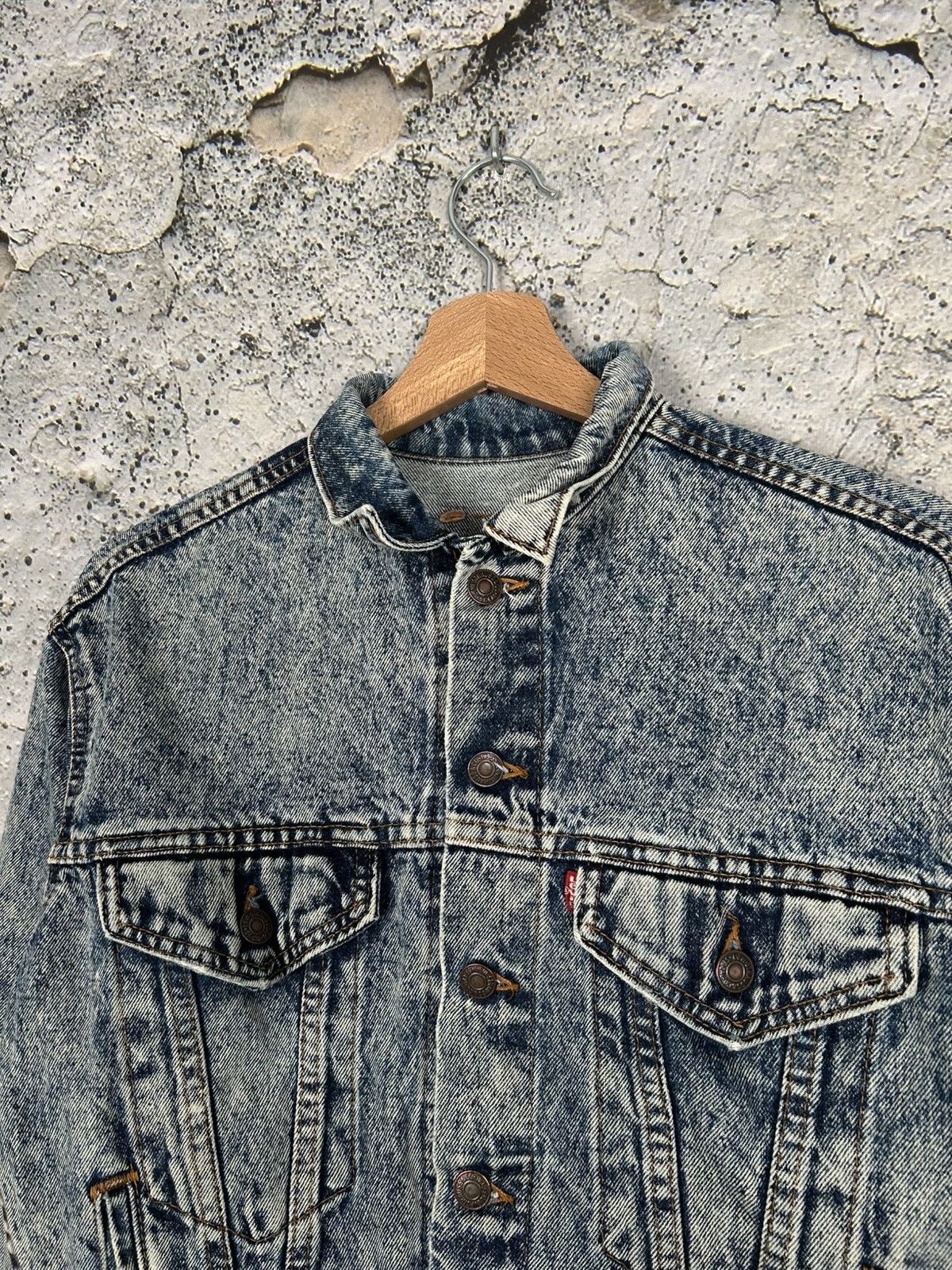 Levi's Vintage Clothing Vintage Levis 90s Made in USA Denim Jacket Avant Garde Size L / US 10 / IT 46 - 3 Thumbnail