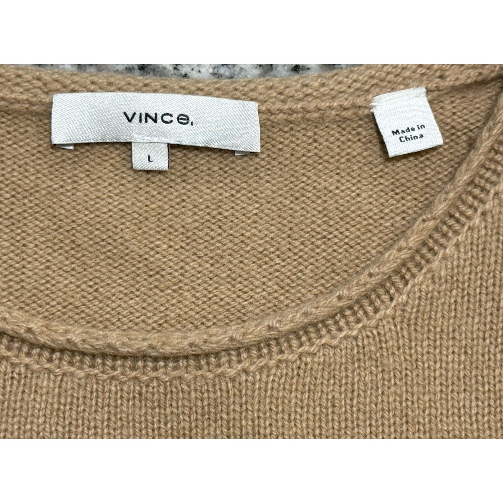 Vince Vince Women’s Cashmere Tunic Sweater Long Sleeve Crew Neck Brown Large Casual Size L / US 10 / IT 46 - 6 Thumbnail