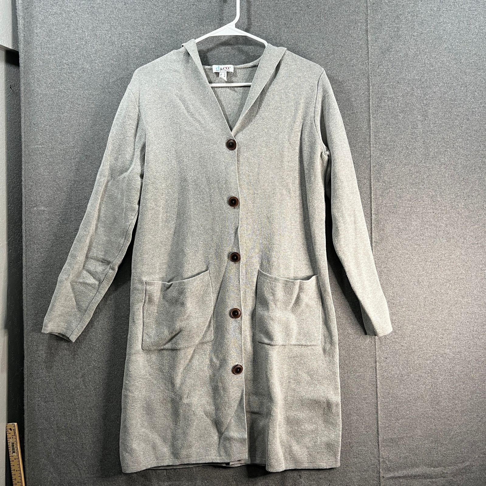 Denim & Co. Denim & Co. Regular Hooded Jacquard Sweater Cardigan Small Size S / US 4 / IT 40 - 1 Thumbnail