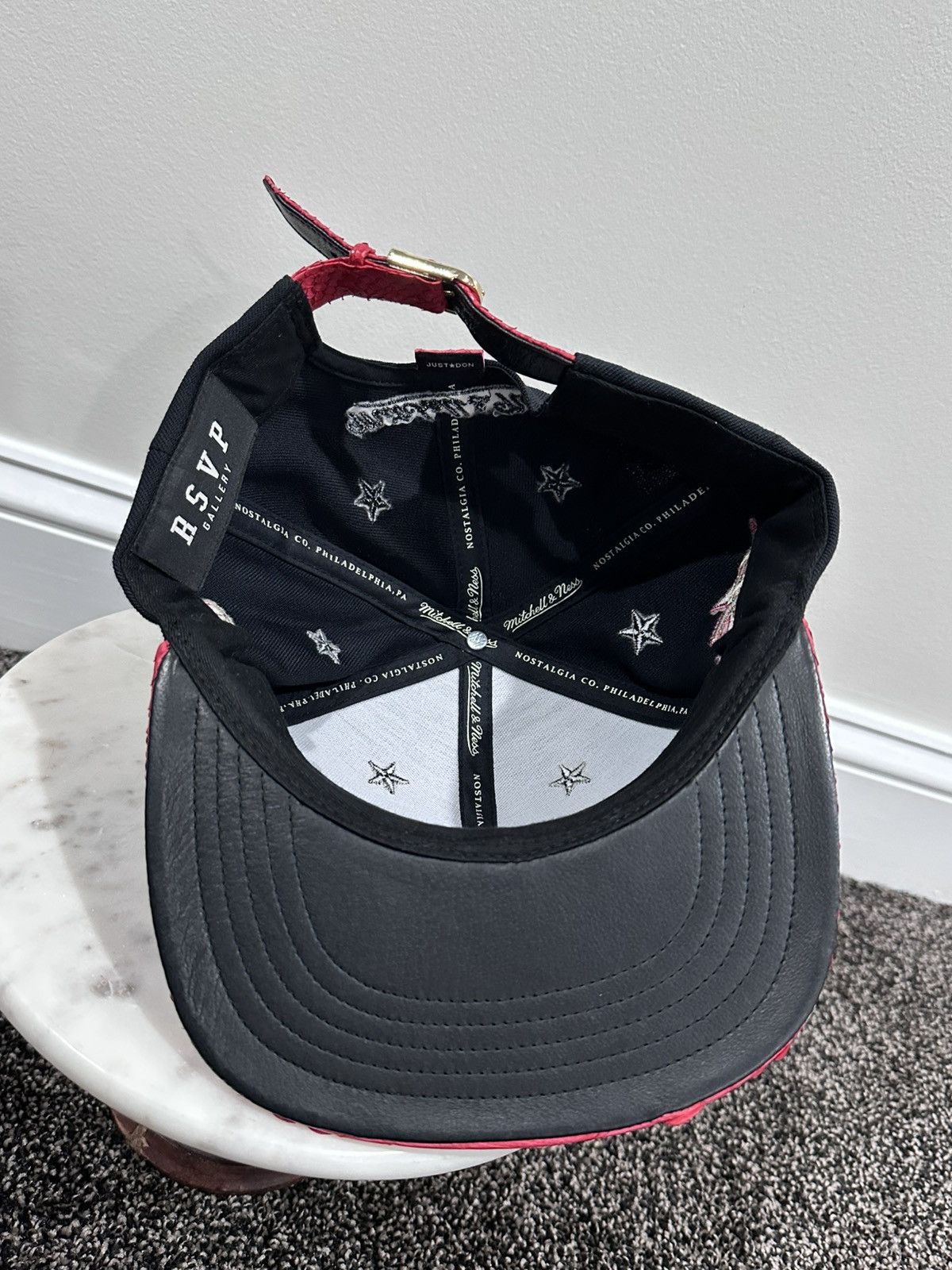 Just Don × Mitchell & Ness Just Don x Mitchell & Ness 76ers Allen Iverson Black Hat Size ONE SIZE - 6 Thumbnail
