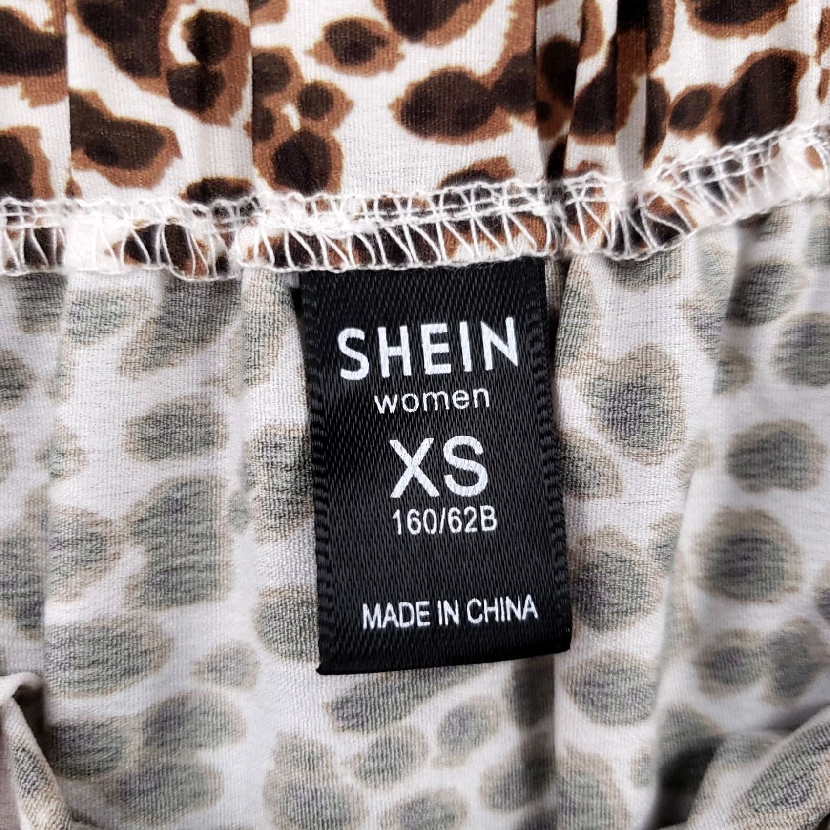 Shein Shein Skirt XS Brown Animal Print Tiered Ruffles Flare Short Pull On Womens Size 26" / US 2 / IT 38 - 3 Thumbnail