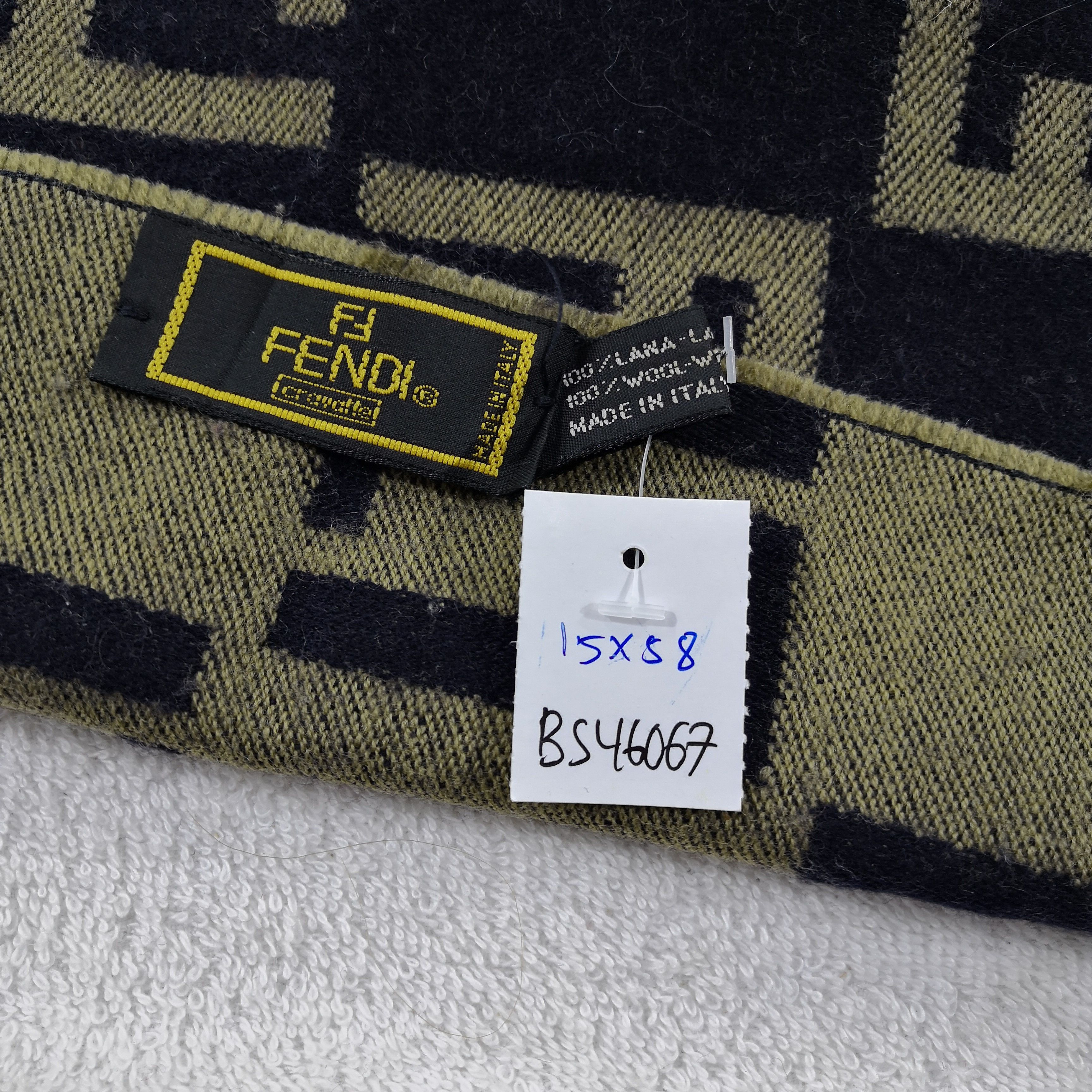 Fendi Vintage Fendi Scarf Wool Fendi Zucca FF Monogram Scarves. Size ONE SIZE - 4 Thumbnail