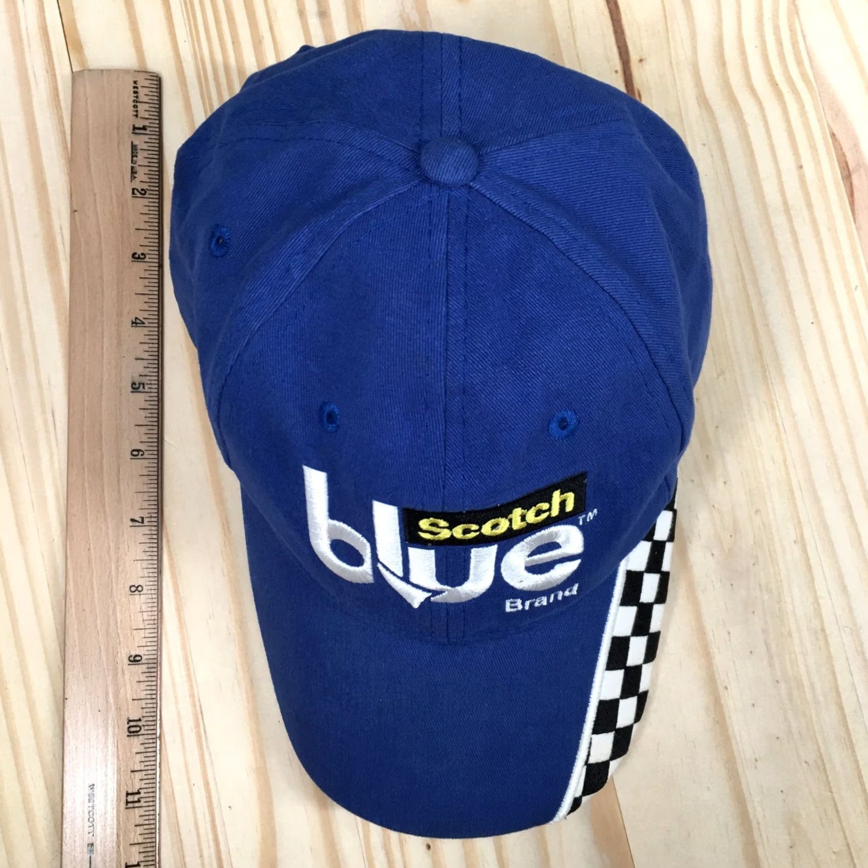 J Brand Scotch Blue Brand Baseball Cap Unisex Blue OS Adjustable Curved Brim Embroidered Size ONE SIZE - 4 Thumbnail