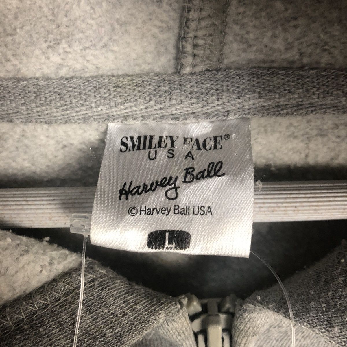 Japanese Brand Harvey Ball Smiley Face like kapital Grey Hoodie sweater#A67 Size US M / EU 48-50 / 2 - 13 Thumbnail