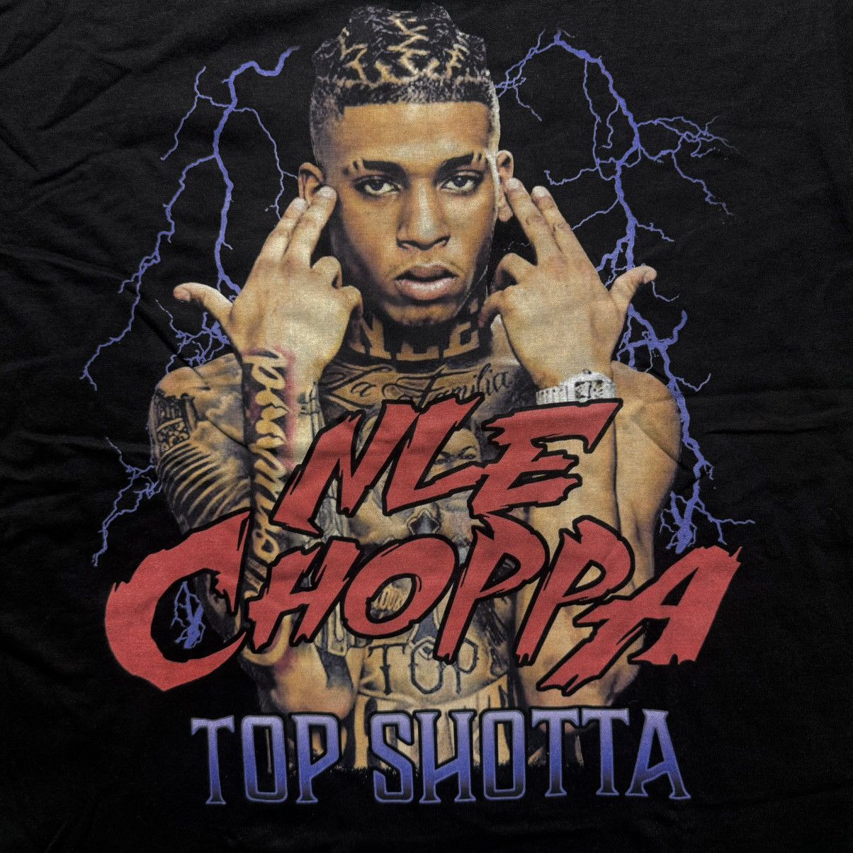 Rap Tees NLE CHOPPA “ TOP SHOTTA “ OFFICIAL WEBSITE MERCH Size US M / EU 48-50 / 2 - 3 Thumbnail