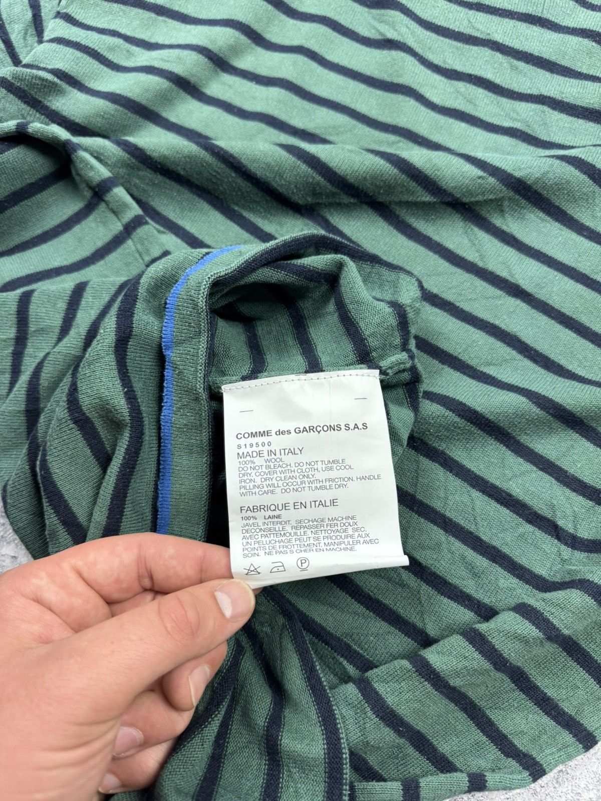 Comme des Garcons Comme des Garçons SHIRT Striped Knit Long Sleeve Top Size US L / EU 52-54 / 3 - 12 Thumbnail