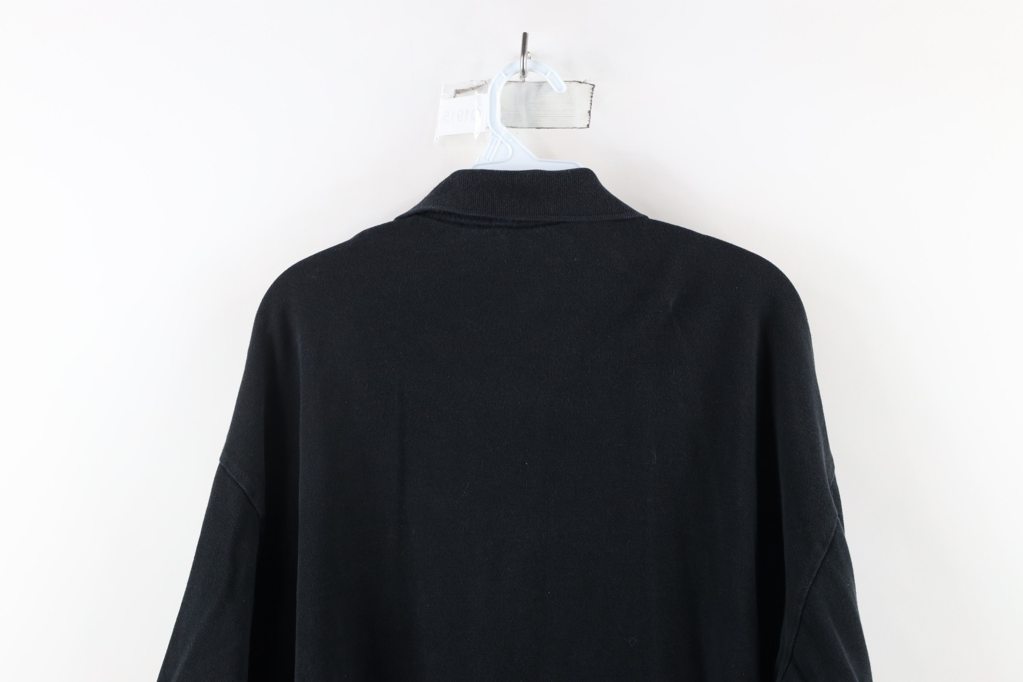 Vintage Vintage 90s Streetwear Heavyweight Collared Polo Shirt Black Size US XL / EU 56 / 4 - 9 Thumbnail