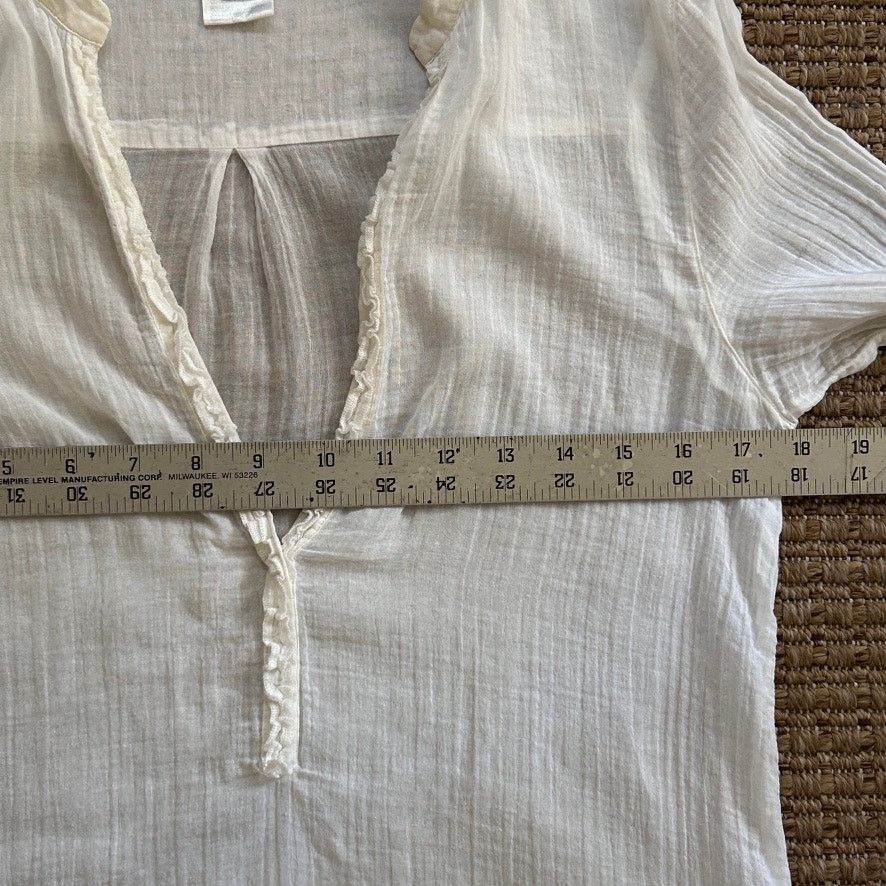 Puma Vintage Nuala Puma Christy Turlington Sheer 3/4 Sleeve Top Size L / US 10 / IT 46 - 5 Thumbnail