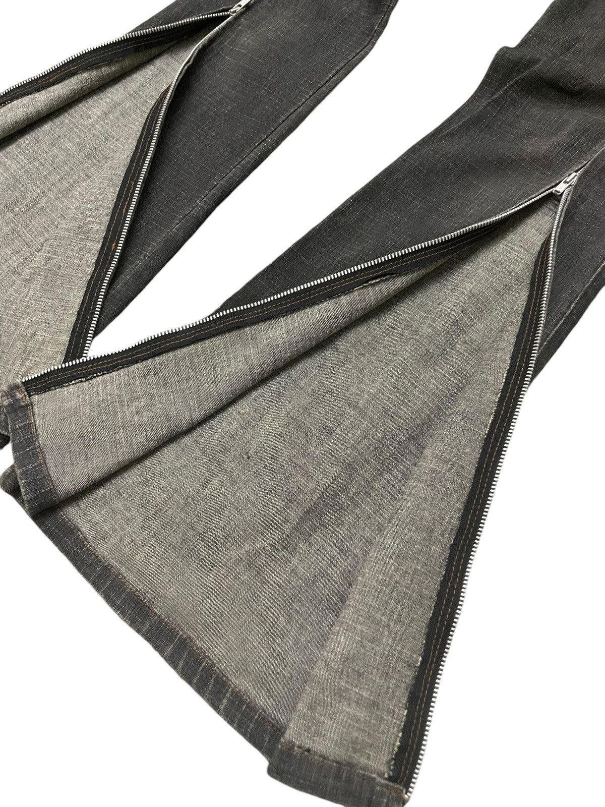 Le Grande Bleu (L.G.B.) JokyGal Japan Zip up Flare Stacked Jeans Size US 28 / EU 44 - 4 Thumbnail