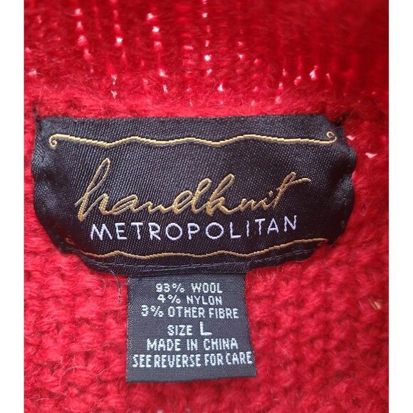 Other Vtg Wool Handknit Metropolitan Sweater Polar Bear Penguins Size US L / EU 52-54 / 3 - 6 Thumbnail