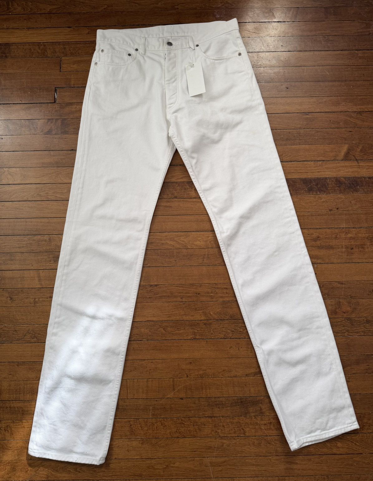 Maison Margiela AW23 Line 10 white denim jeans, size 34, made in Italy Size US 34 / EU 50 - 1 Thumbnail