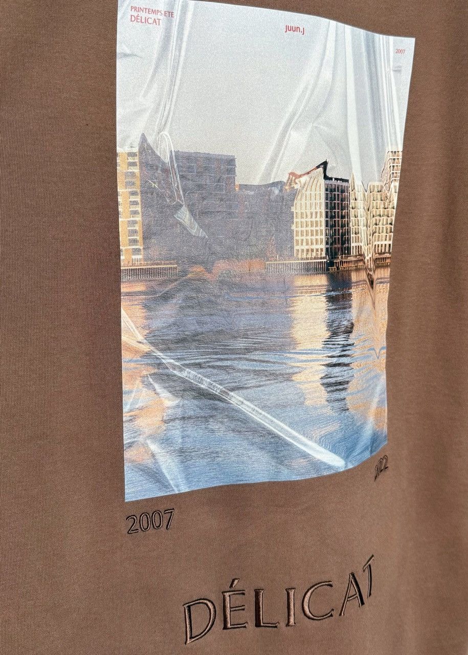 Juun.J Juun.J Brown Logo Embroidered Delicat Print T-shirt Size US M / EU 48-50 / 2 - 5 Thumbnail