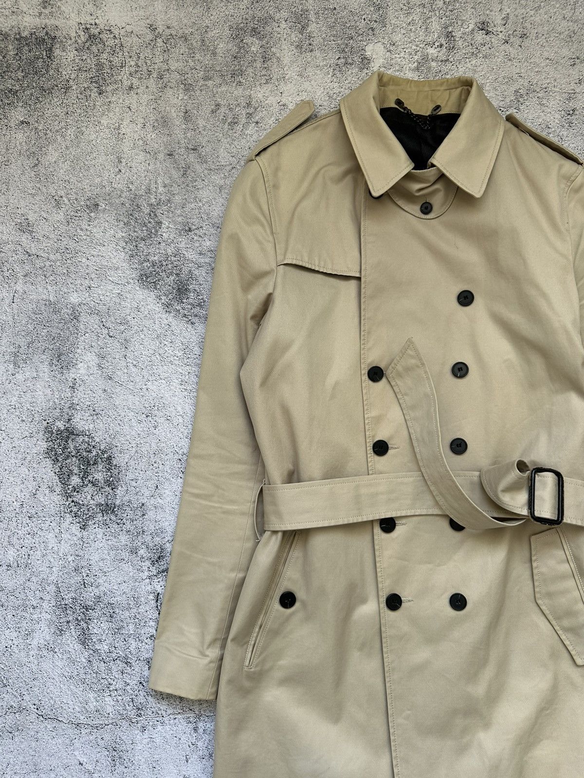 Sandro Mens Sandro Trench Coat M Size Size US M / EU 48-50 / 2 - 2 Thumbnail