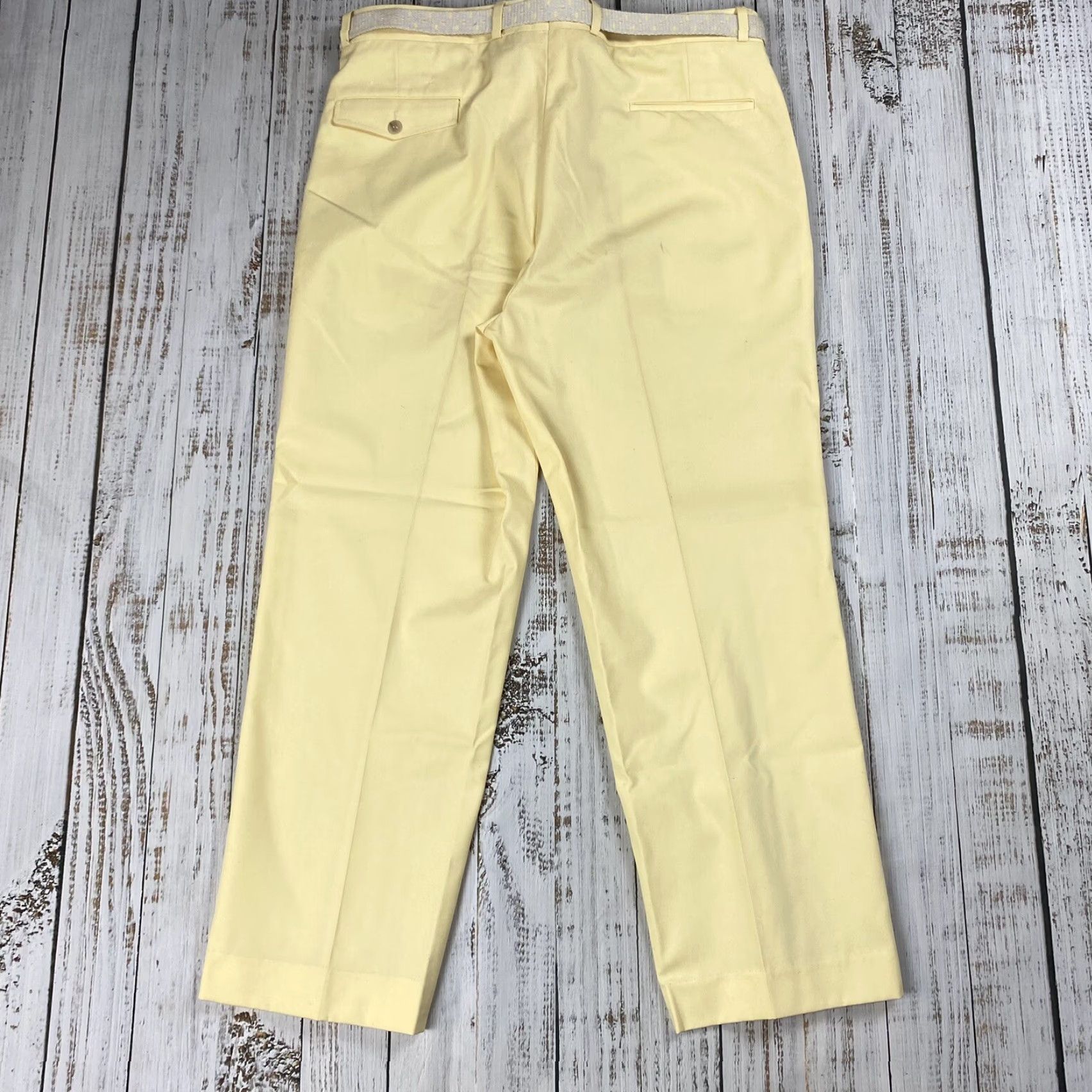 Farah VINTAGE Farah GOLF PANTS WITH BELT Mens 36x30 Yellow USA Cotton Polyester CADDYSHACK Style 1970s Straight Leg Mens Size US 36 / EU 52 - 7 Thumbnail