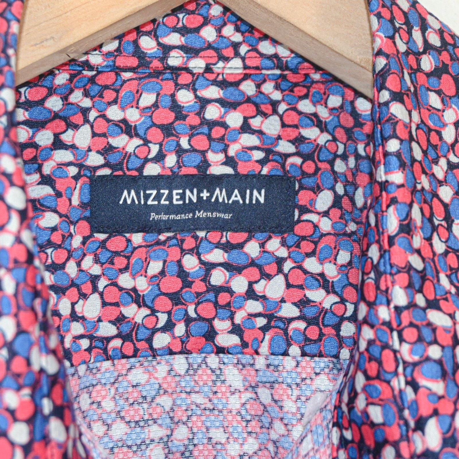Mizzen+Main MIZZEN + MAIN Men's Short Sleeve Button up Shirt Red Blue Size US XXL / EU 58 / 5 - 2 Thumbnail