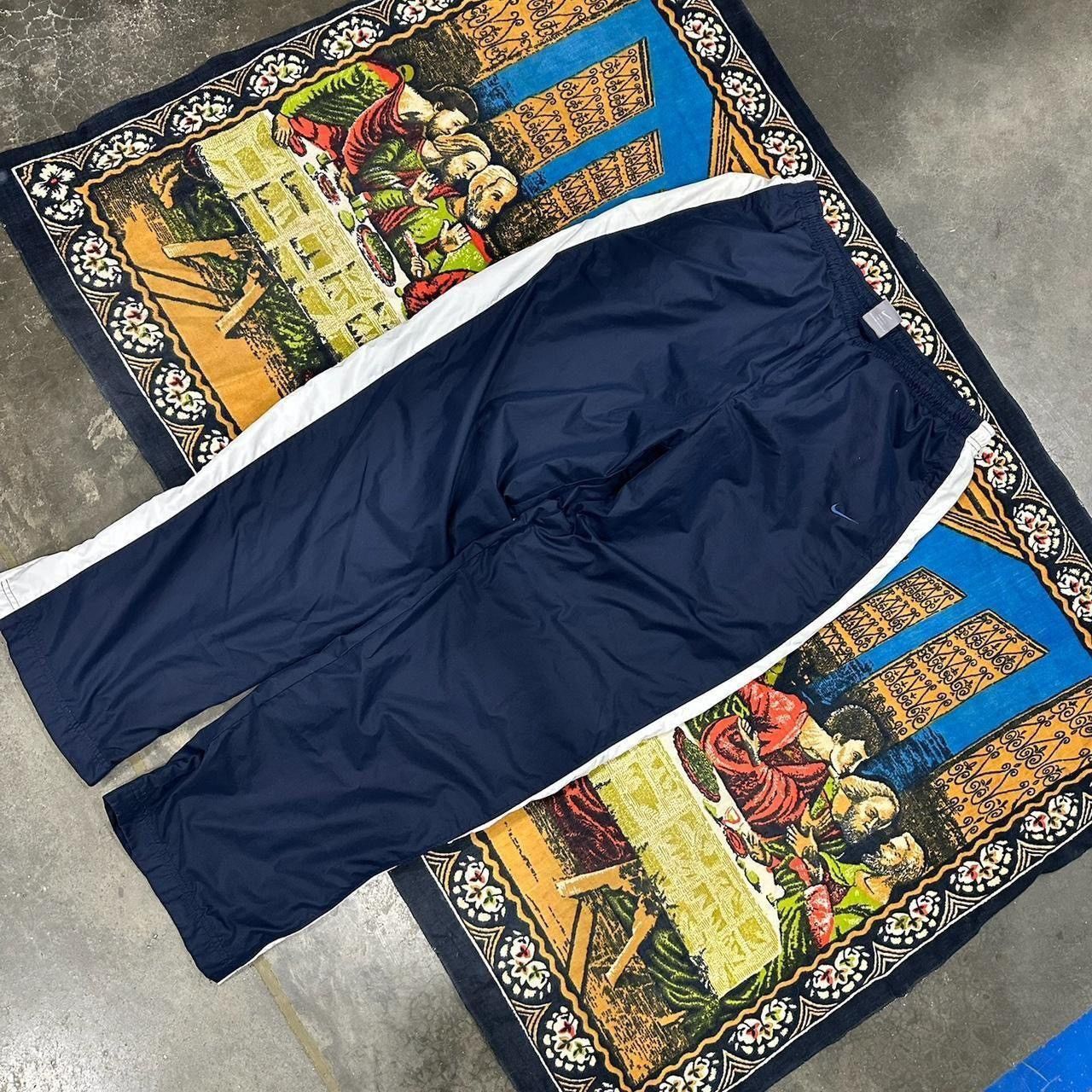 Nike Vintage Nike Blue navy track pants large baggy y2k swoosh Size US 34 / EU 50 - 1 Thumbnail