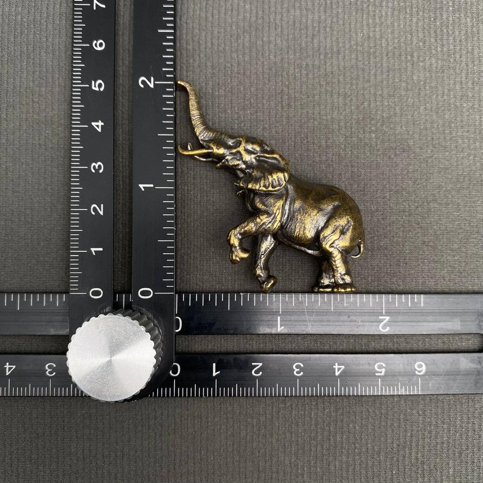 The Unbranded Brand Small Brass Elephant Figurine Sculpture Size ONE SIZE - 3 Thumbnail