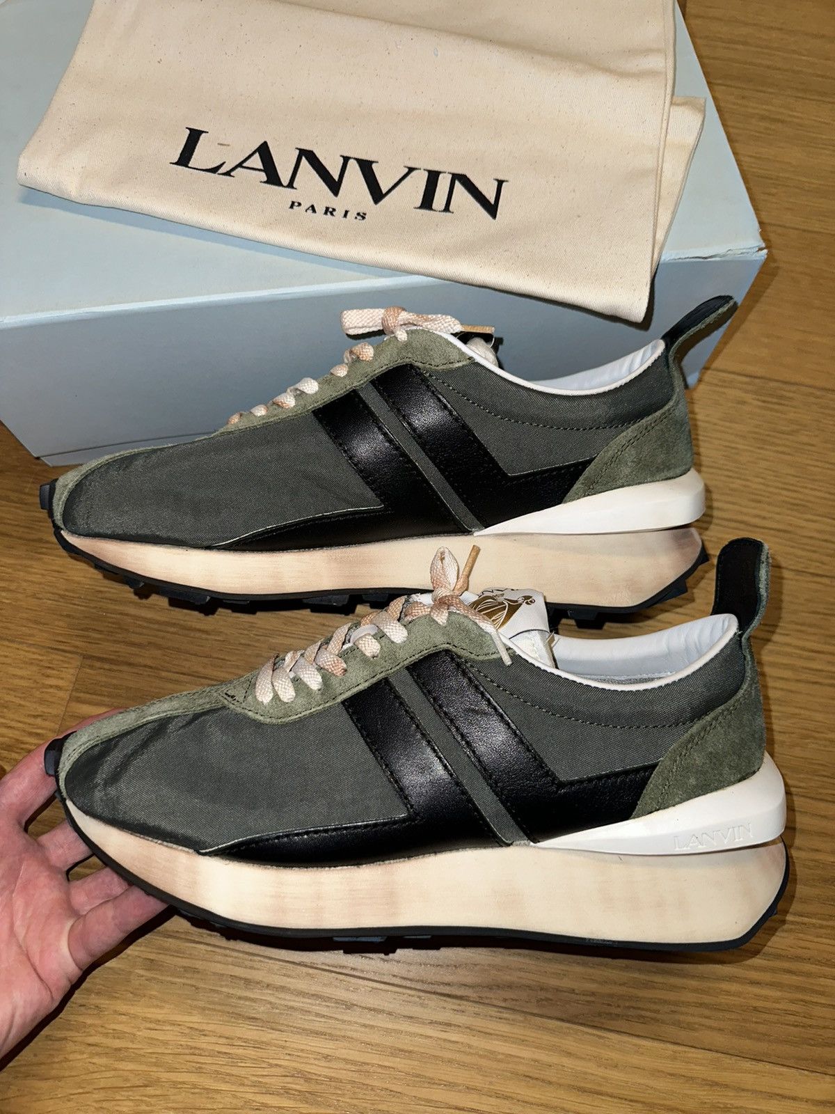 Lanvin Lanvin Men's JL Runner Colorblock Sneakers US9 (43EU) Size US 9 / EU 42 - 1 Thumbnail