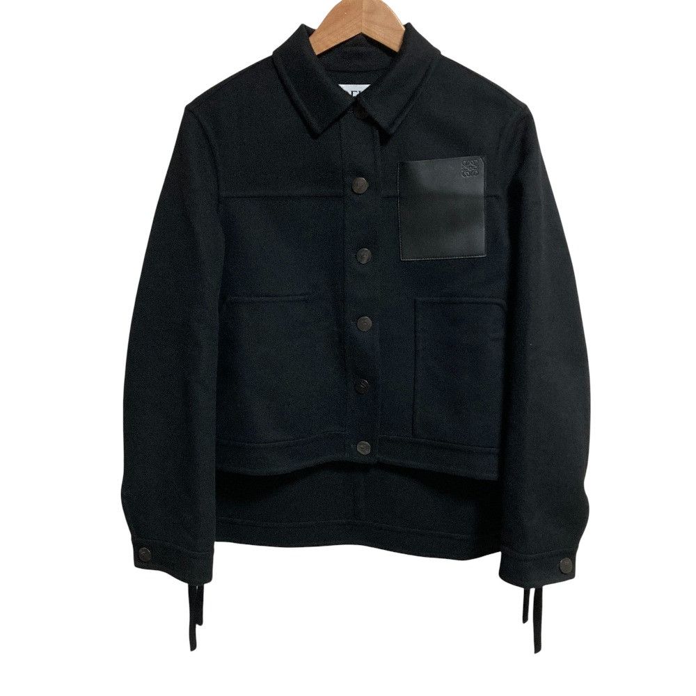 Loewe Loewe Loewe Anagram Logo Pocket Wool Cashmere Shirt Jacket Textile Outerwear S359Y02XAB DUTY FREE for USA Size ONE SIZE - 1 Thumbnail